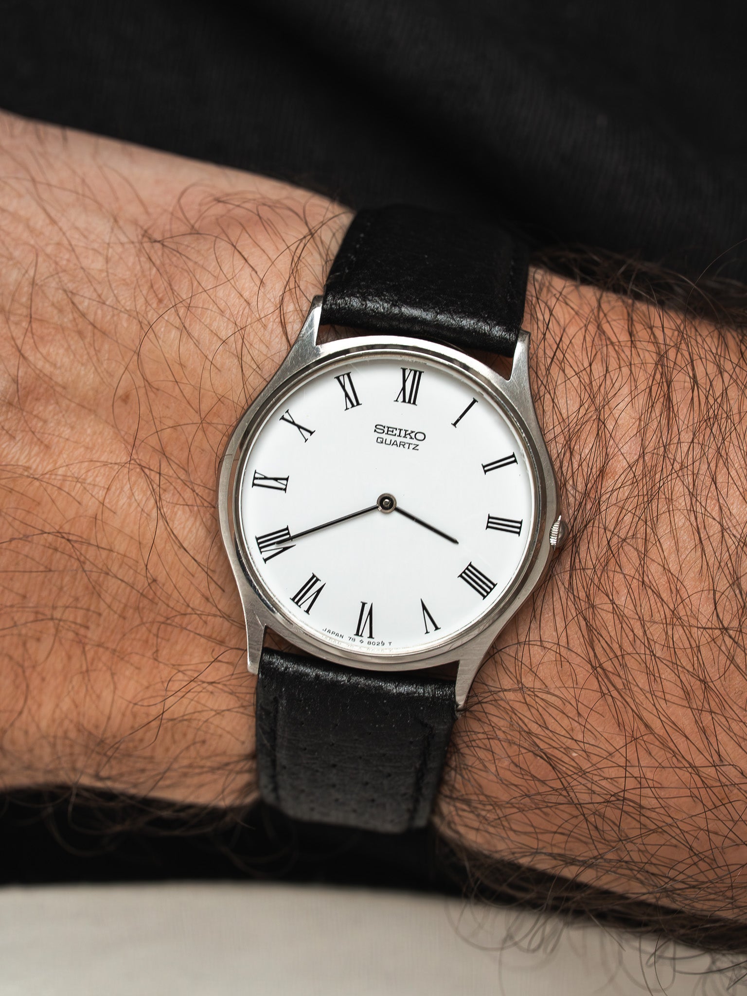 Seiko - Dress Watch Slim Acier Blanc Romain - 1997