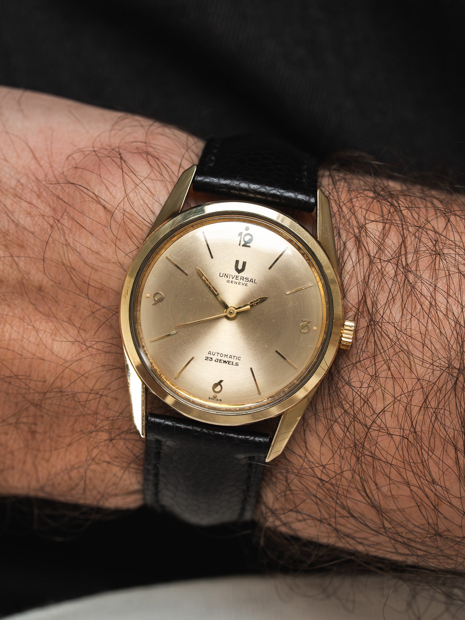 Reloj Universal Genève 20364-5 — Plaqué Or Micro-Rotor (1958)