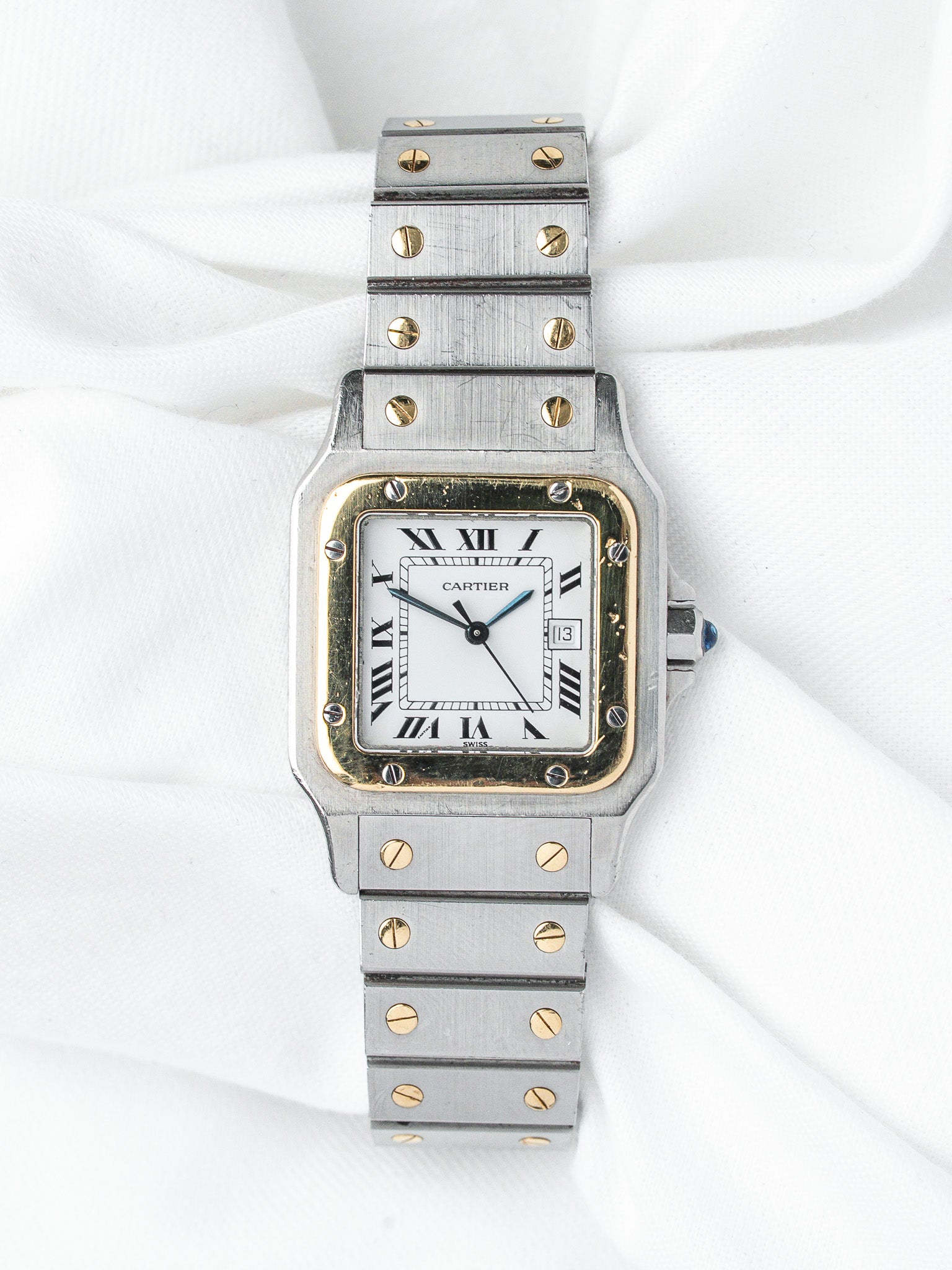 Reloj Cartier Santos Vintage 2961 Oro y Acero (Años 1980)