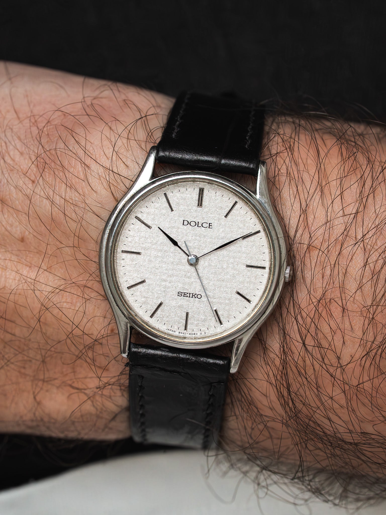 Orologio Seiko Dolce 8N41 Acciaio — Quadrante Lino Argentato (1991)