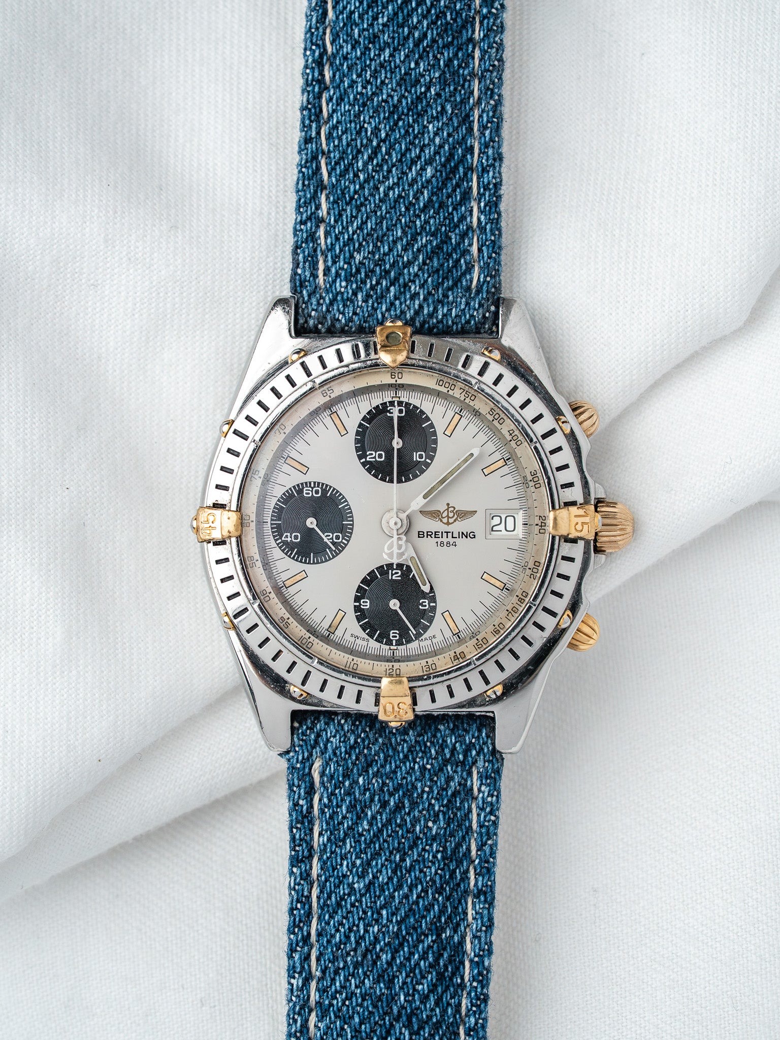 Montre Breitling Chronomat 81950 Acier Or — Argenté (1990)