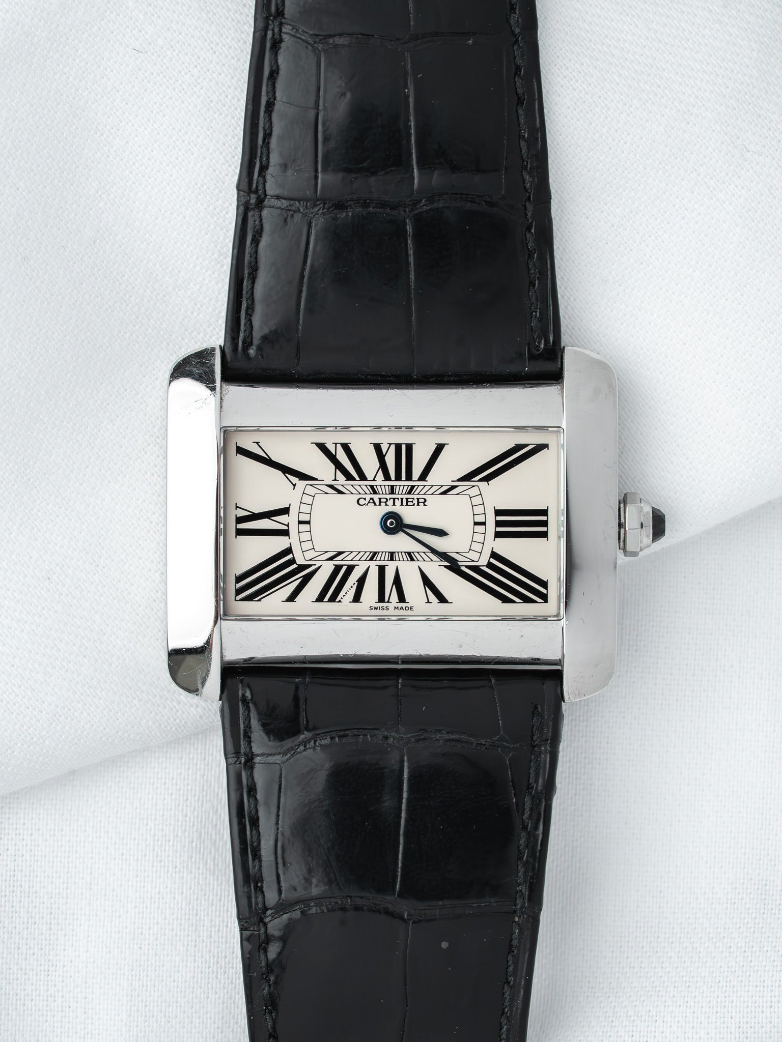 Montre Cartier Tank Divan 2600 Acier — Cadran Crème (2000s)
