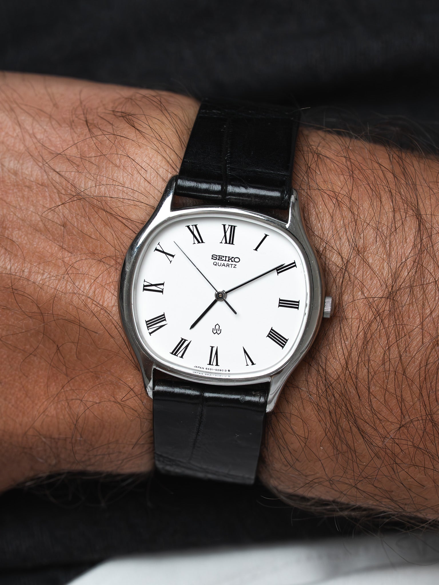 Montre Seiko 6431-5040 Acier — Coussin Cadran Romain (1982)