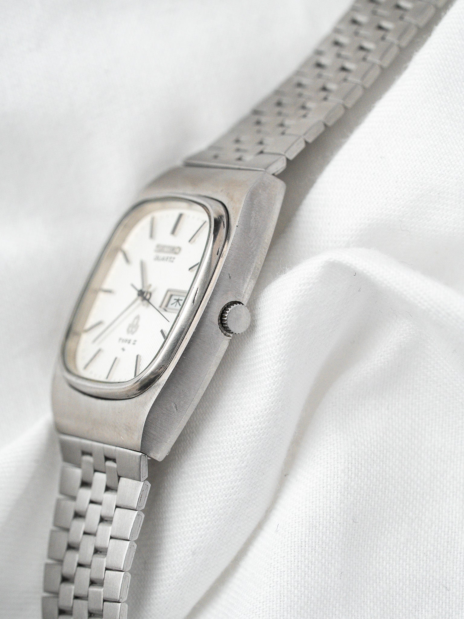 Seiko Type II 4318-5000 Coussin — Cadran Argenté Tapisserie (1977)