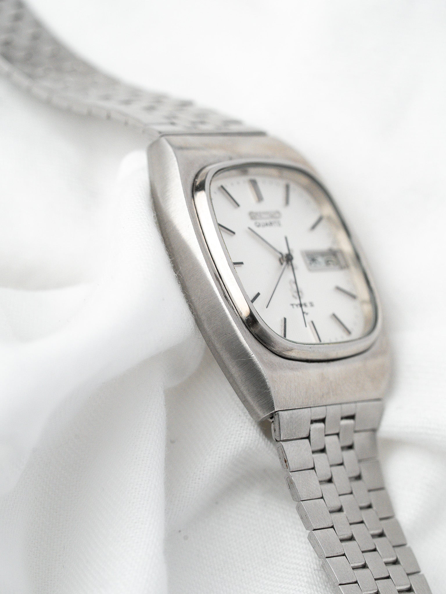 Seiko Type II 4318-5000 Coussin — Cadran Argenté Tapisserie (1977)