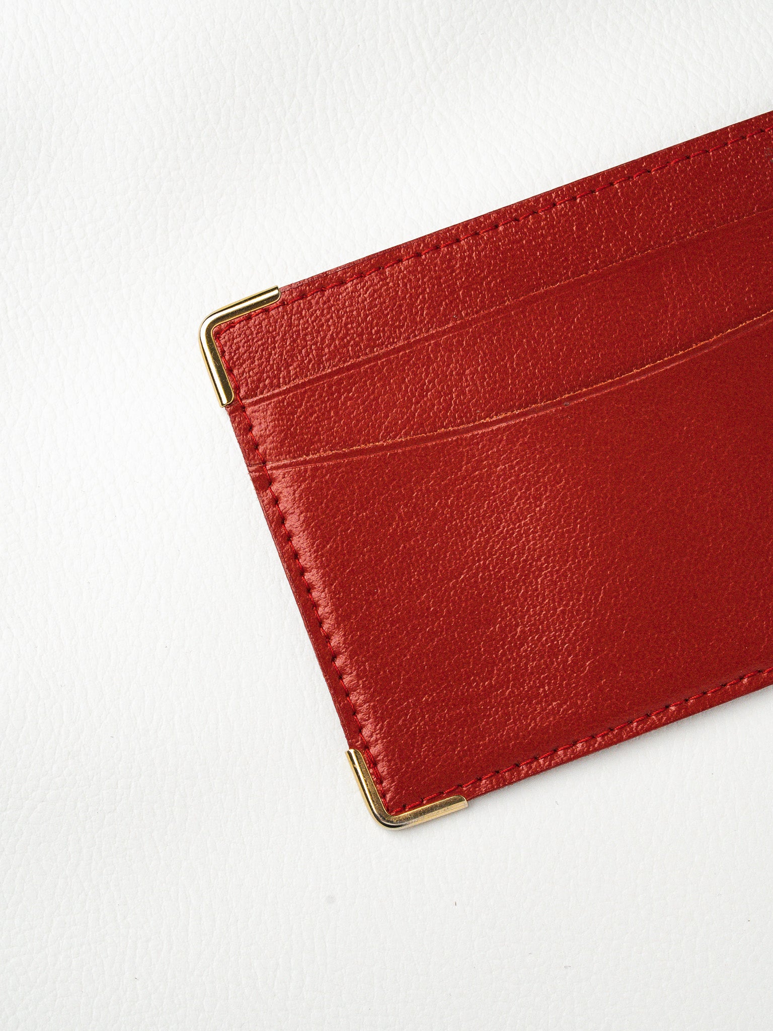 Rolex Card Holder 0101.60.34 — Burgundy Leather and Golden Corners