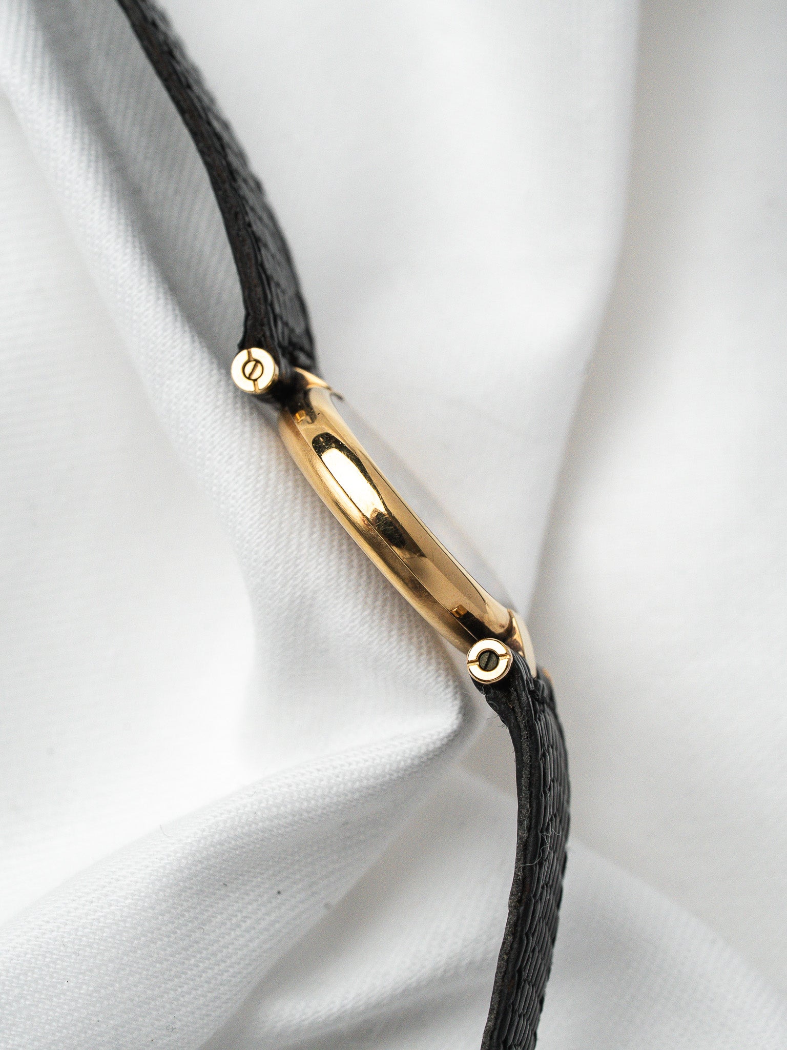 Cartier Must Watch Vendôme 590004 — Vermeil Quadrante Nero (1990s)