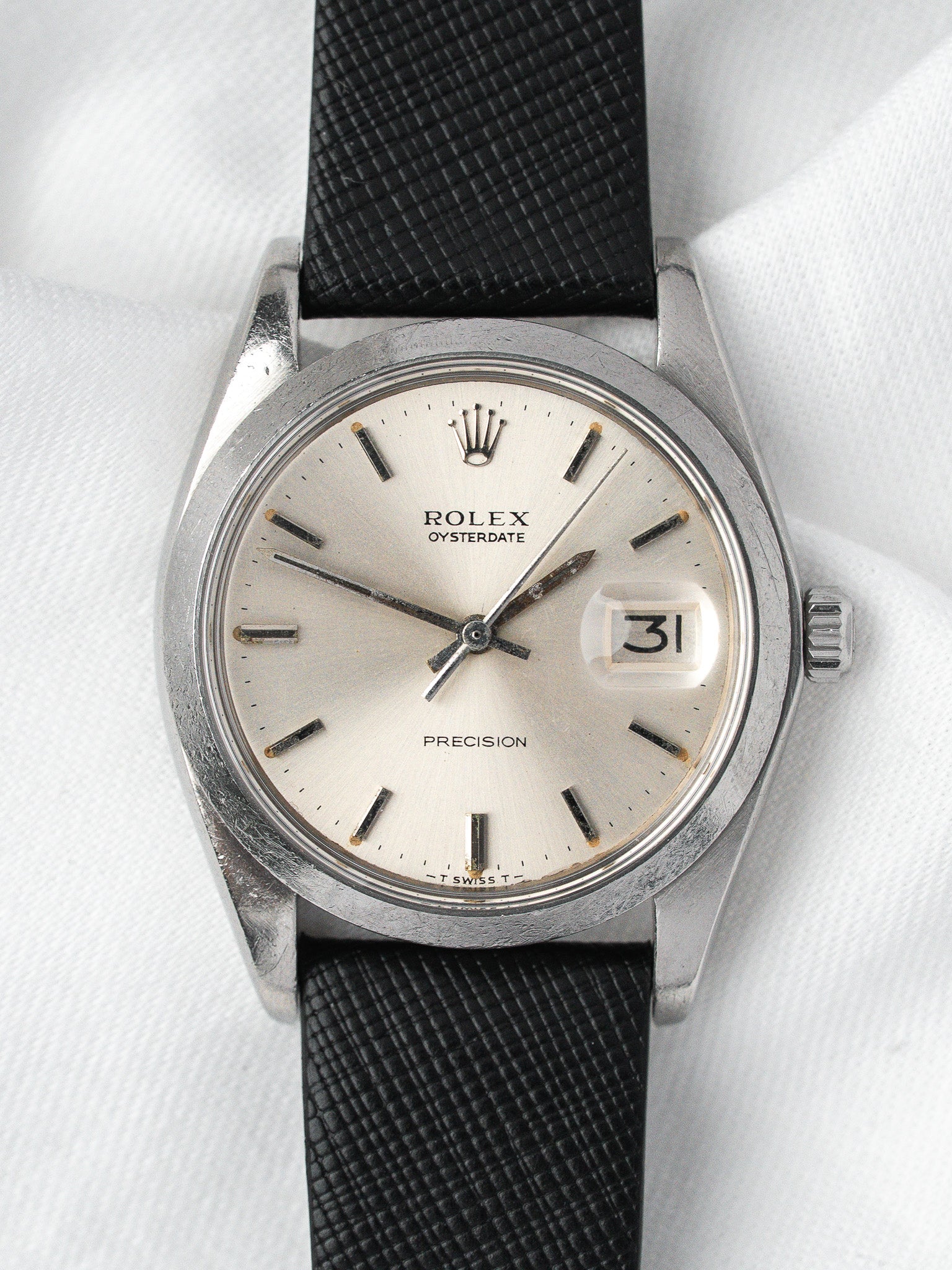 Rolex Oysterdate Precision Watch 6694 — Silvered Dial (1977)