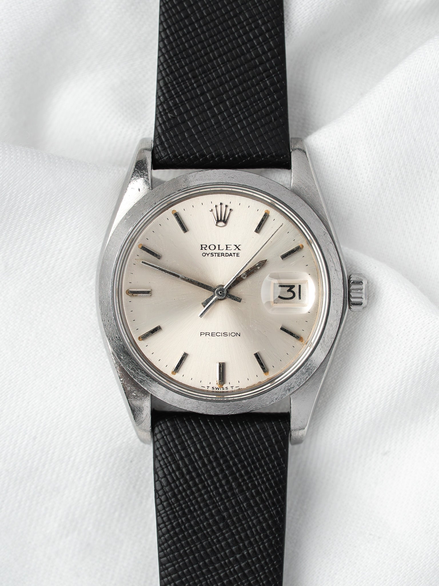 Rolex Oysterdate Precision Watch 6694 — Silvered Dial (1977)