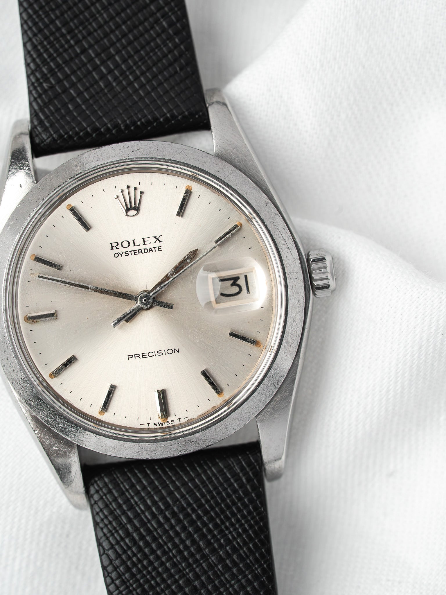 Rolex Oysterdate Precision Watch 6694 — Silvered Dial (1977)