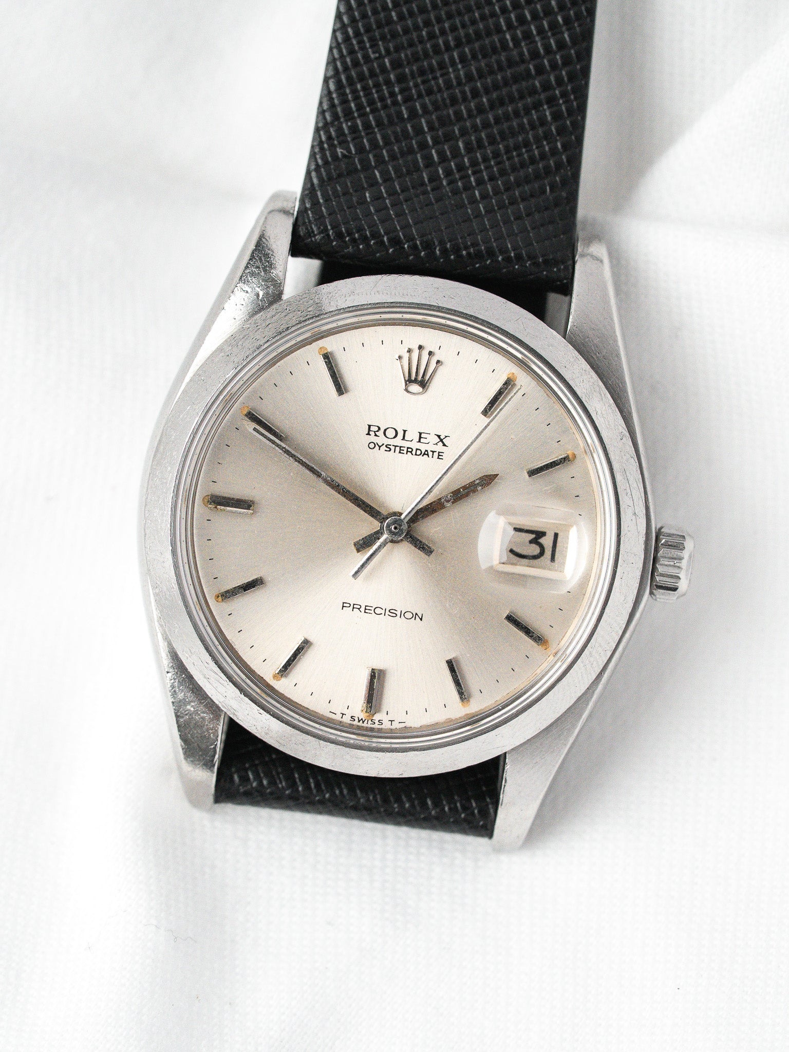 Rolex Oysterdate Precision Watch 6694 — Silvered Dial (1977)