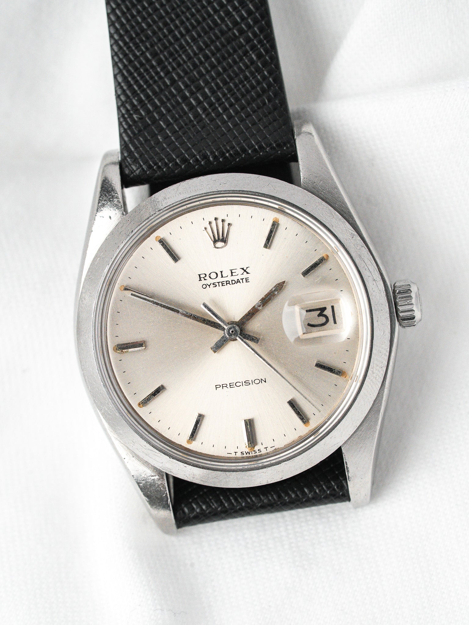 Rolex Oysterdate Precision Watch 6694 — Silvered Dial (1977)