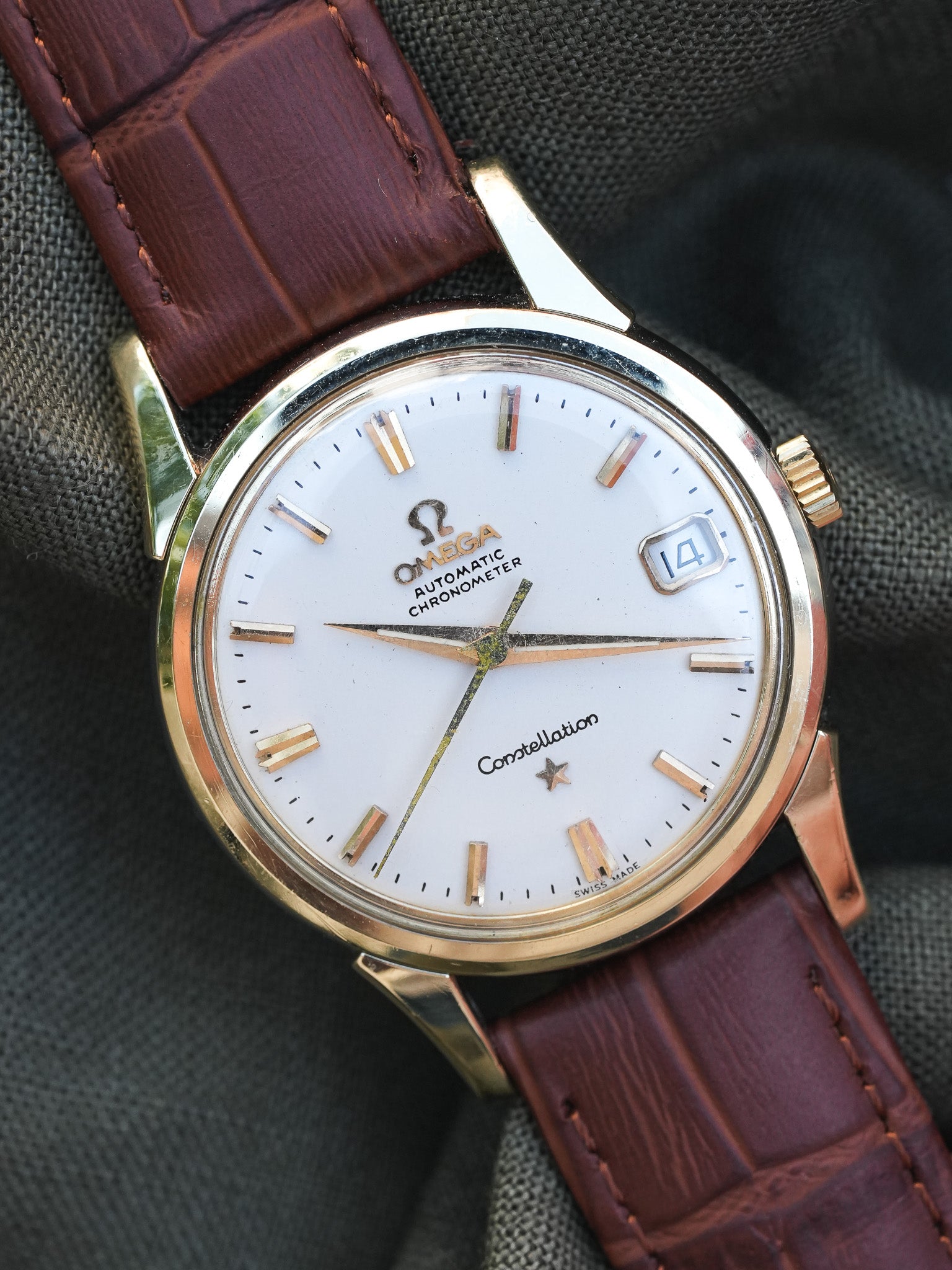 Omega - Constellation Chronometer Plaqué or Acier Blanc 14393-61-SC - 1961