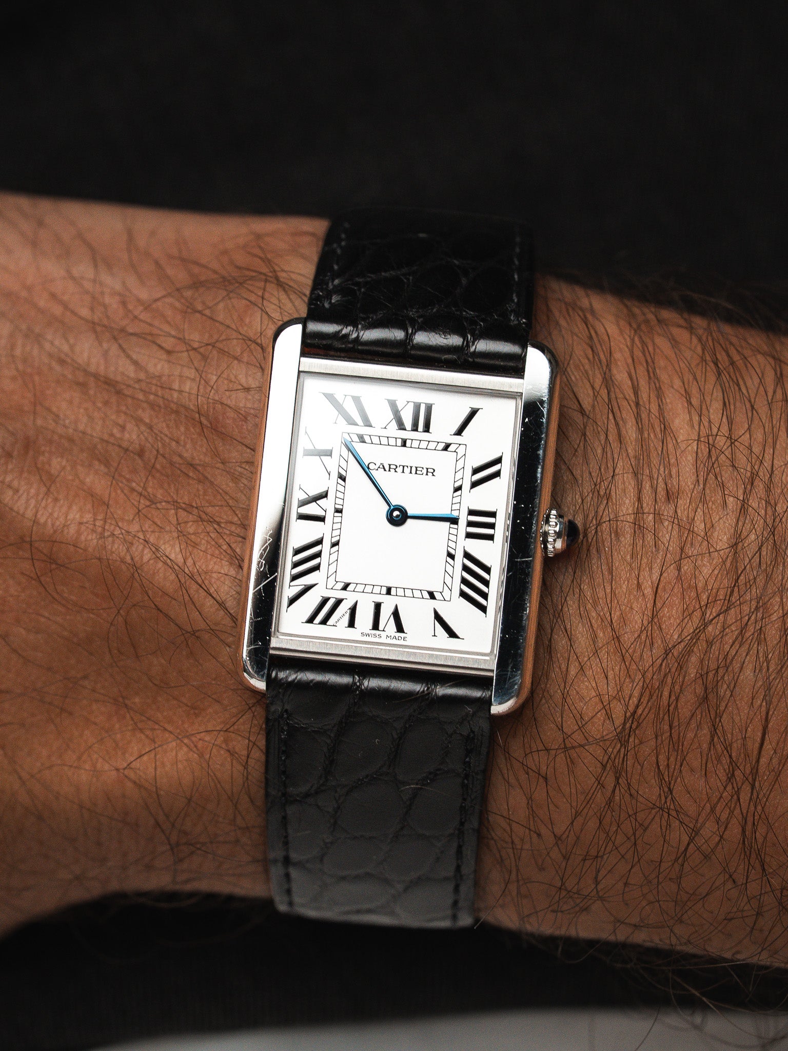 Montre Cartier Tank Solo 2715 Acier — Grand Modèle (2010s)