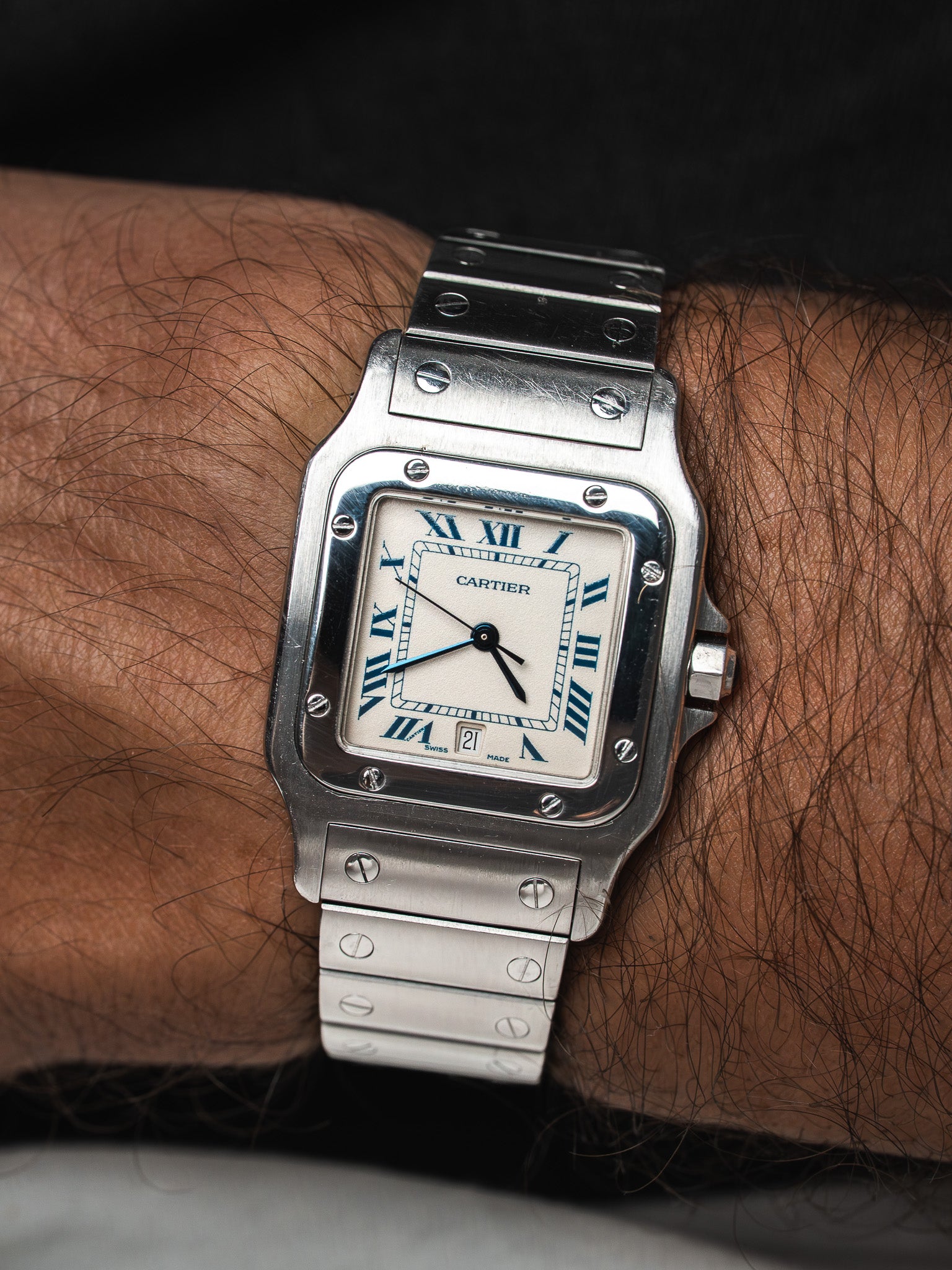 Cartier Vintage Santos Galbée Uhr 987901 — Stahl (1990s)