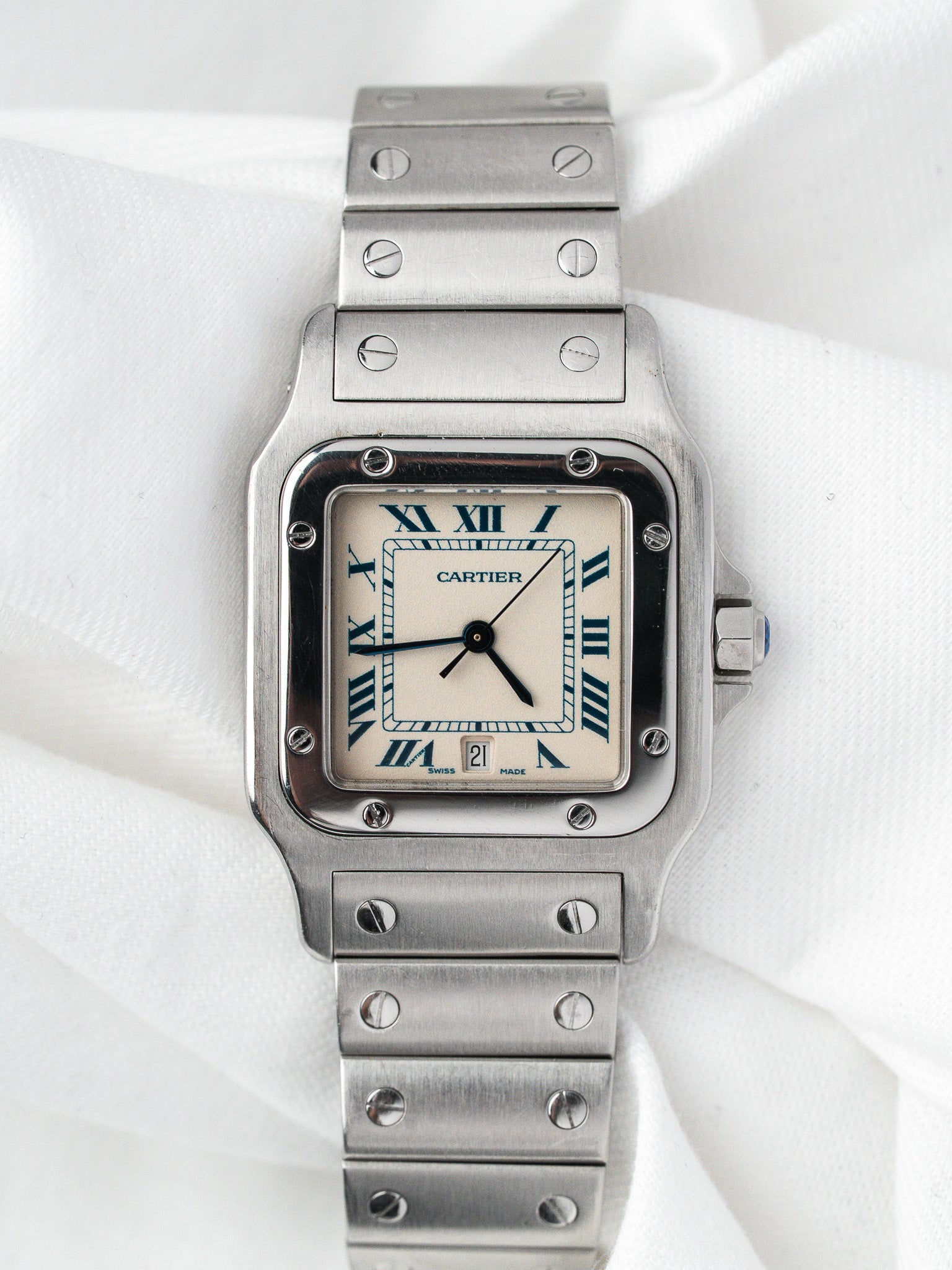 Cartier Vintage Santos Galbée Uhr 987901 — Stahl (1990s)