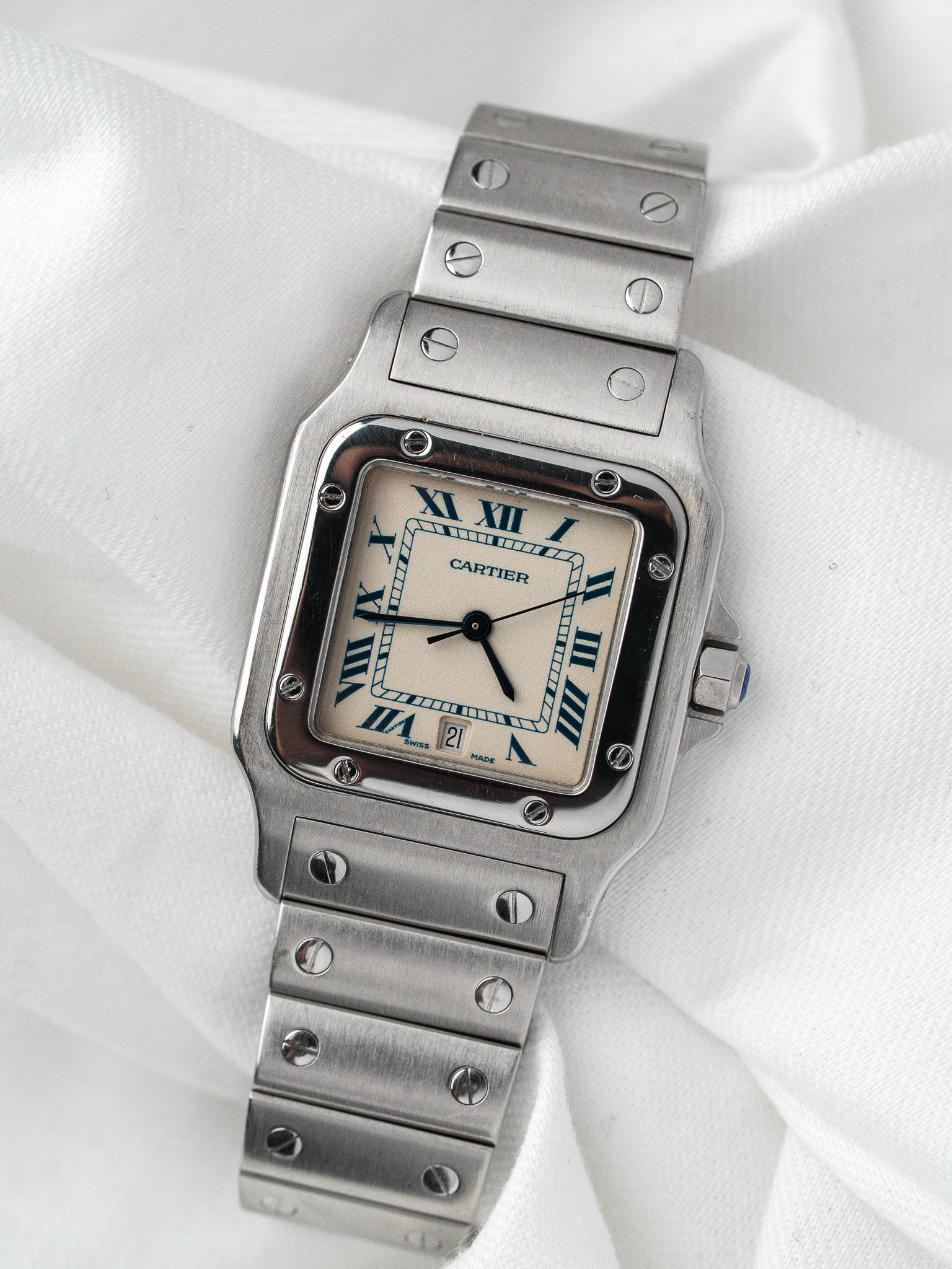 Cartier Vintage Santos Galbée Uhr 987901 — Stahl (1990s)