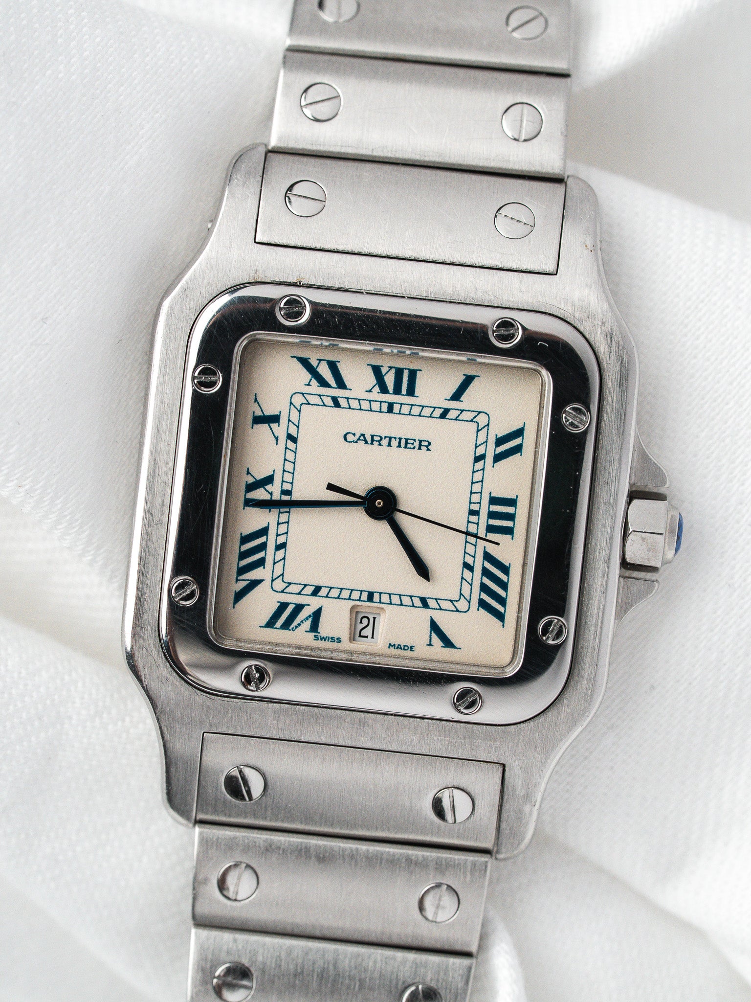 Cartier Vintage Santos Galbée Uhr 987901 — Stahl (1990s)