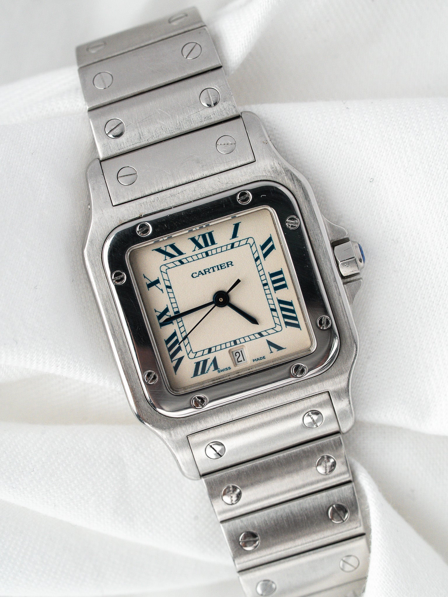 Cartier Vintage Santos Galbée Uhr 987901 — Stahl (1990s)