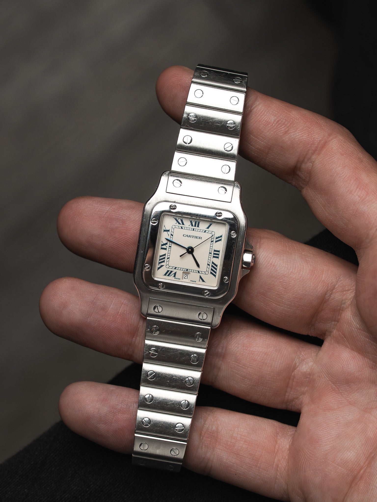 Cartier Vintage Santos Galbée Uhr 987901 — Stahl (1990s)