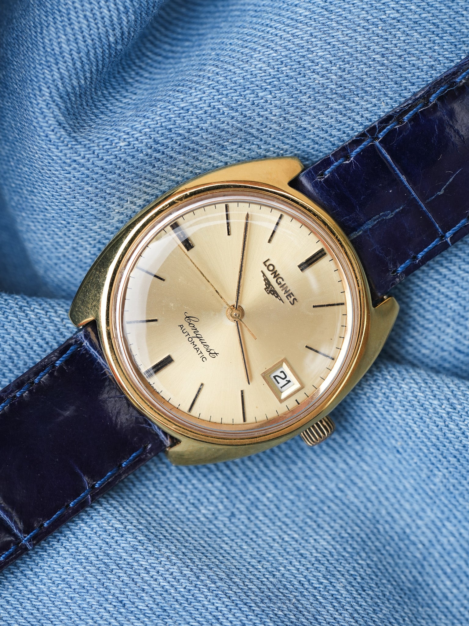 Longines - Monobloc Conquest plaqué or - 1990s