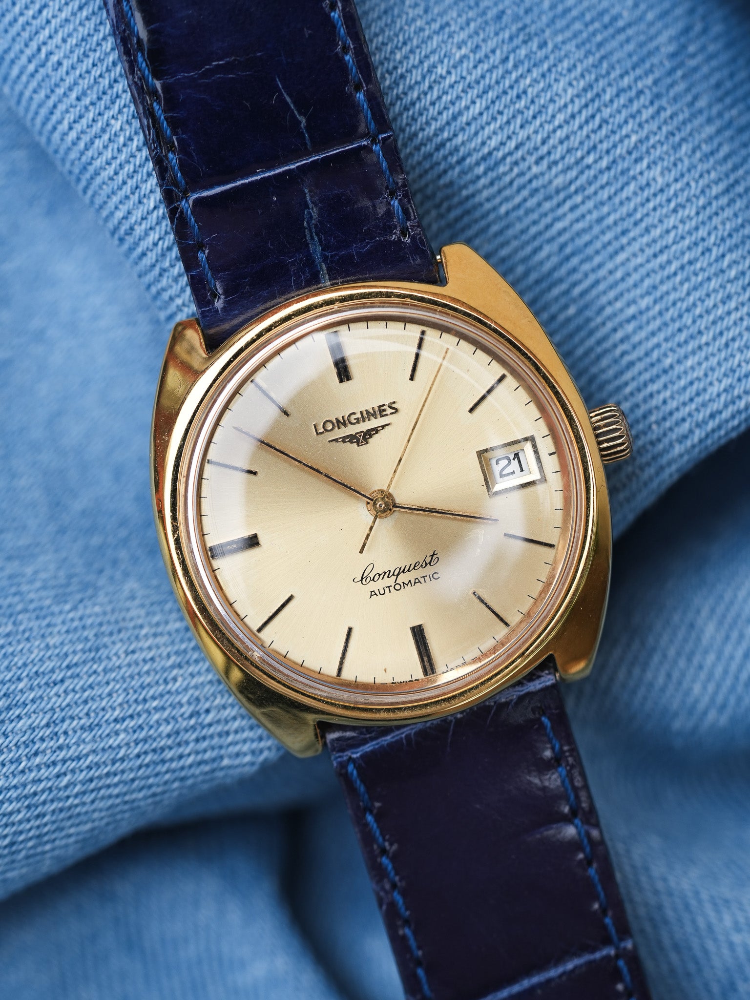 Longines - Monobloc Conquest plaqué or - 1990s