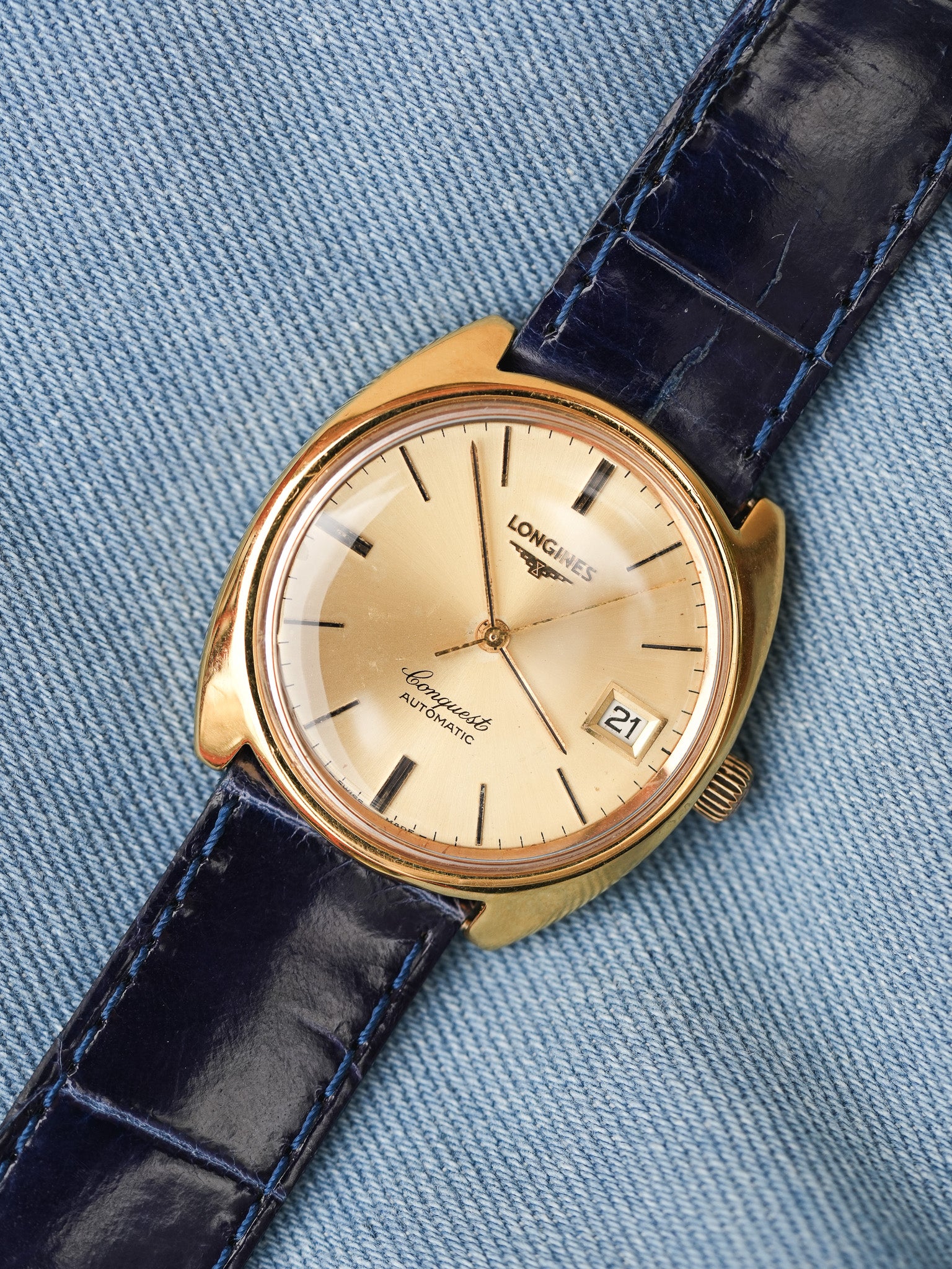 Longines - Monobloc Conquest plaqué or - 1990s