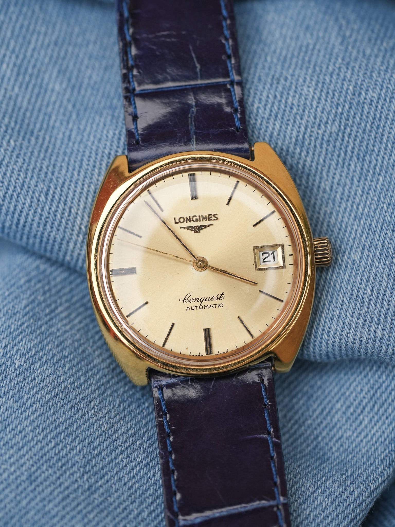 Longines - Monobloc Conquest plaqué or - 1990s