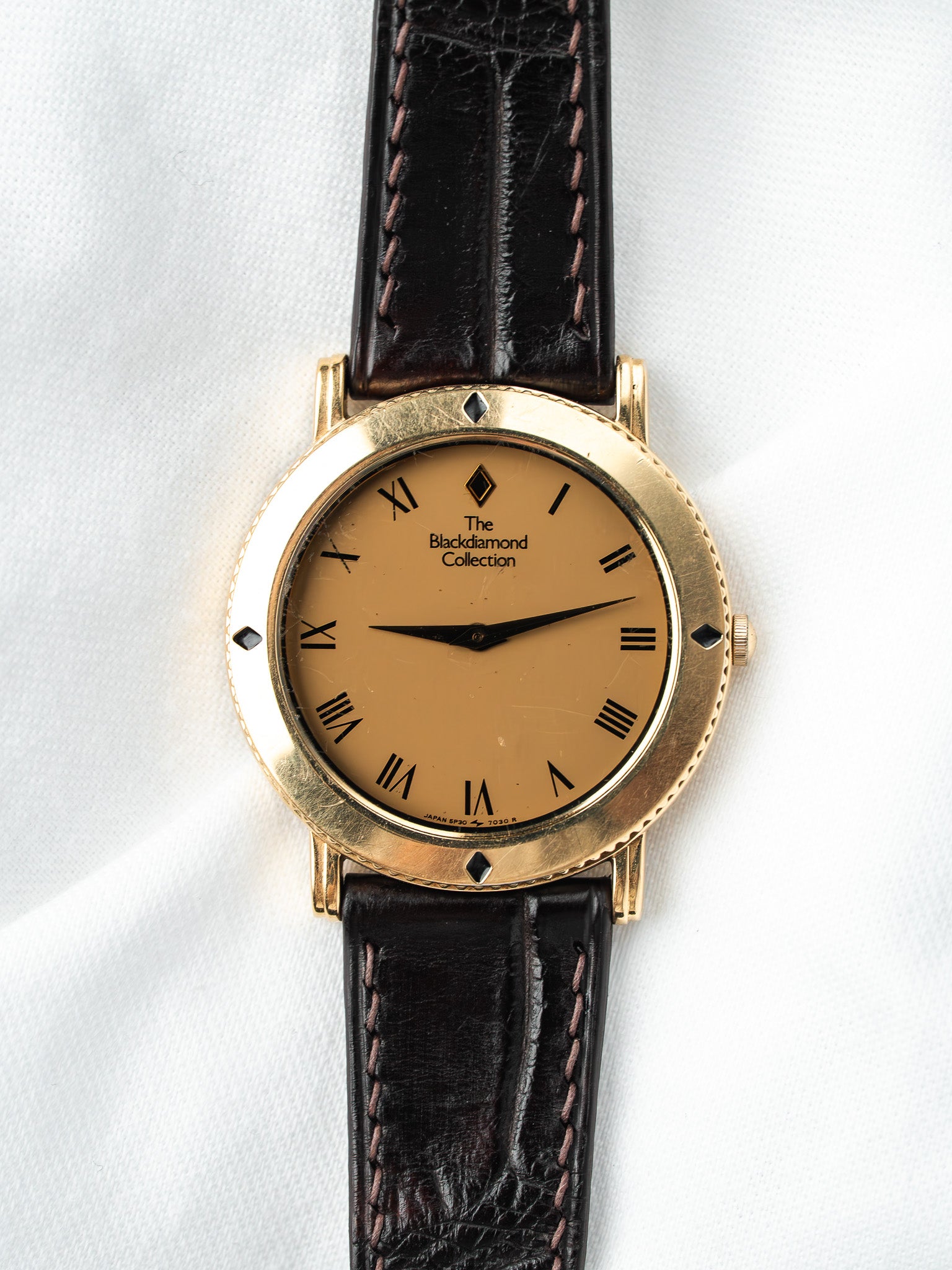 Seiko The Blackdiamond Collection Orologio — Placcato oro Quadrante nascosto (1993)