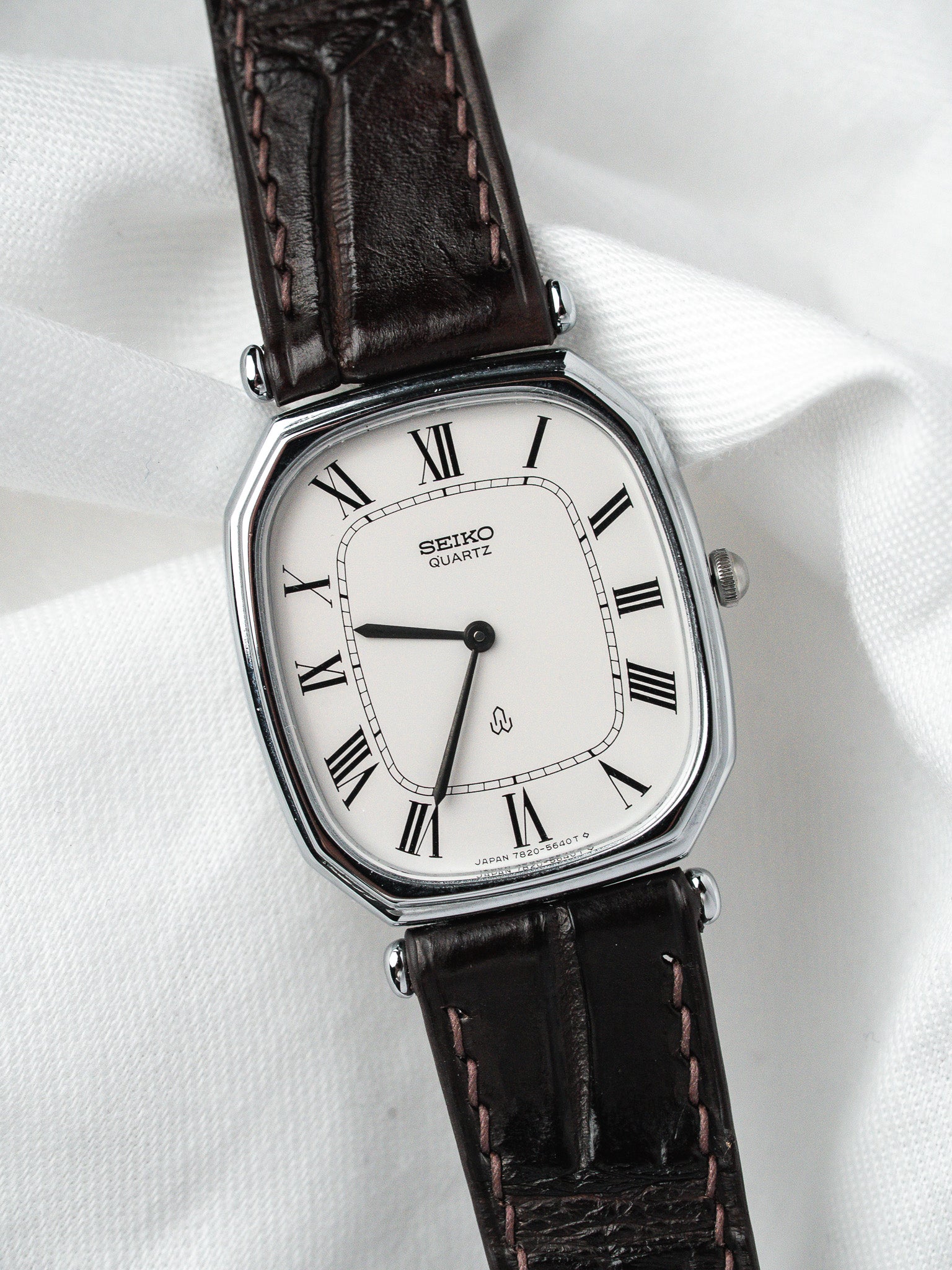 Seiko Vintage 7820-5480 Часы — сталь, римские цифры (1980)