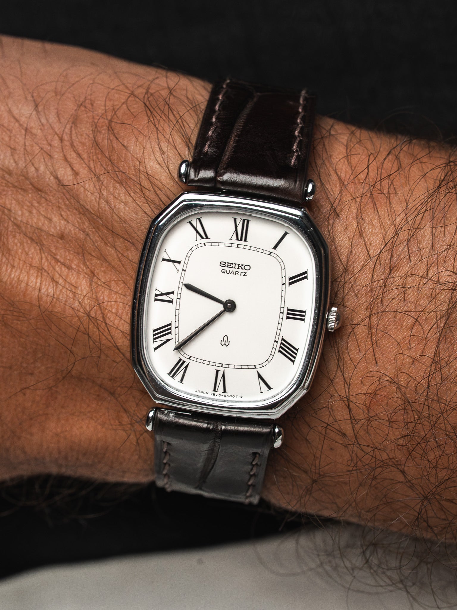 Montre Seiko Vintage 7820-5480 — Acier Chiffres Romains (1980)