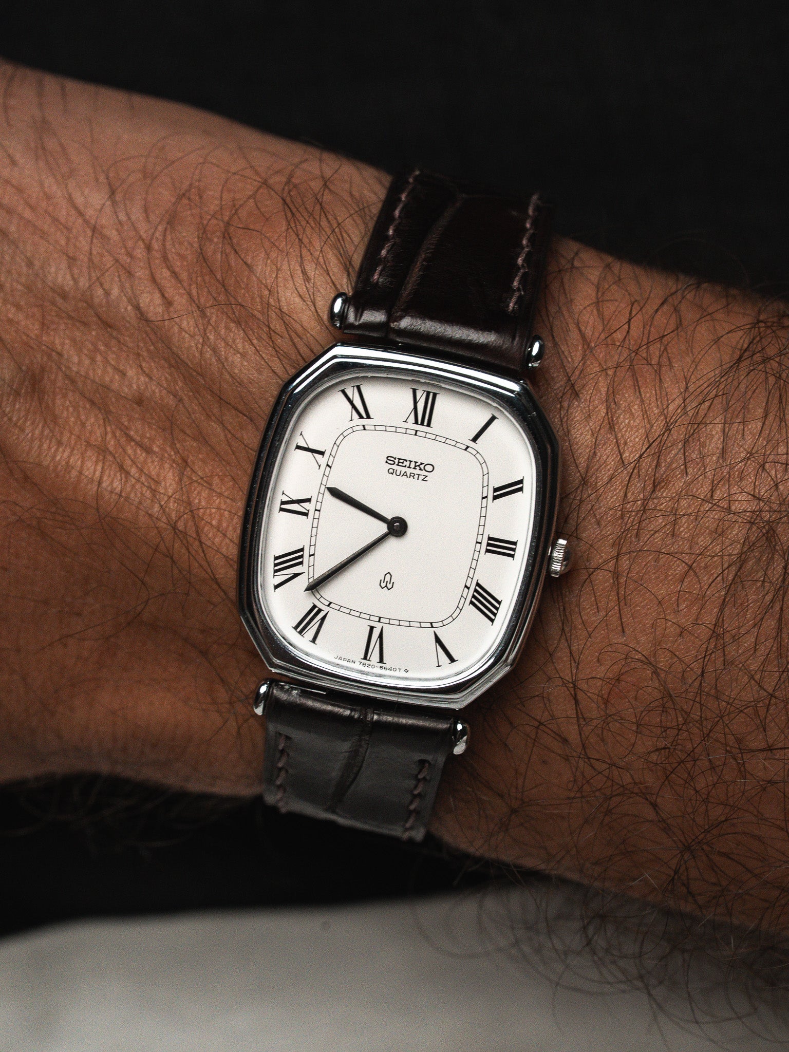 Seiko Vintage 7820-5480 Часы — сталь, римские цифры (1980)