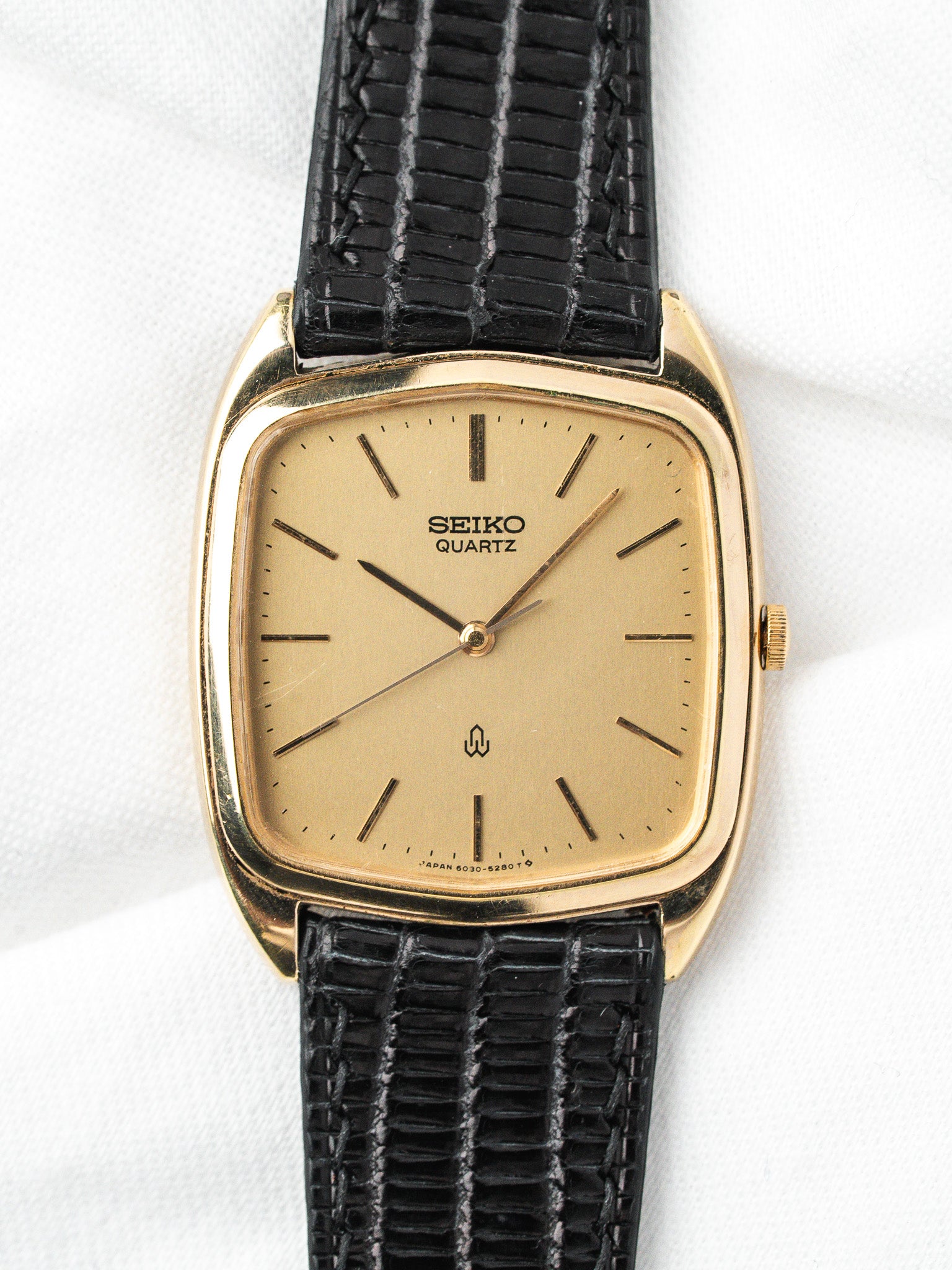 Montre Seiko Vintage 6030-5250 — Coussin Plaqué Or (1980)