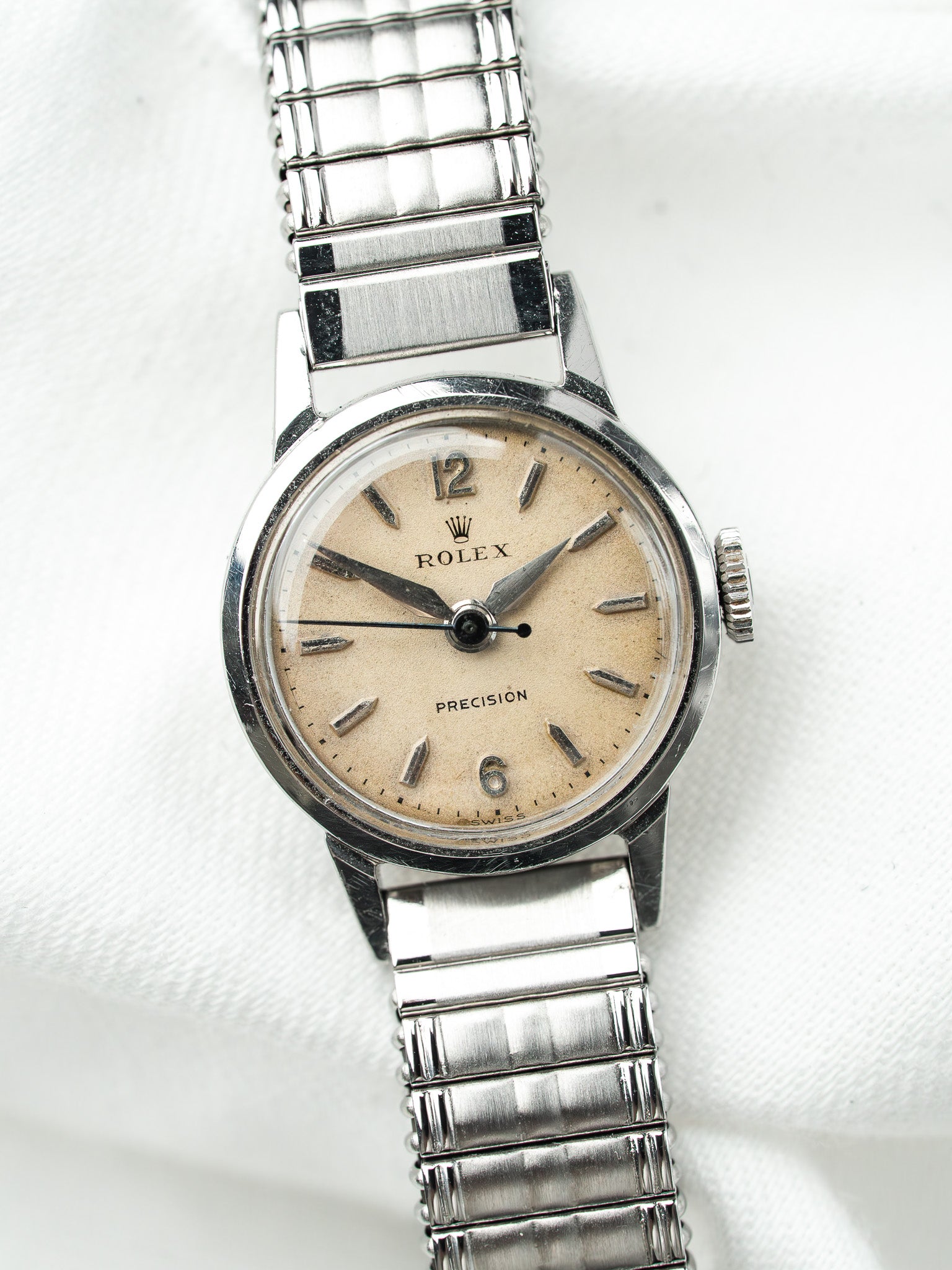 Rolex Precision 9169 Vintage — Montre Femme Trotteuse Bleuie (1955)