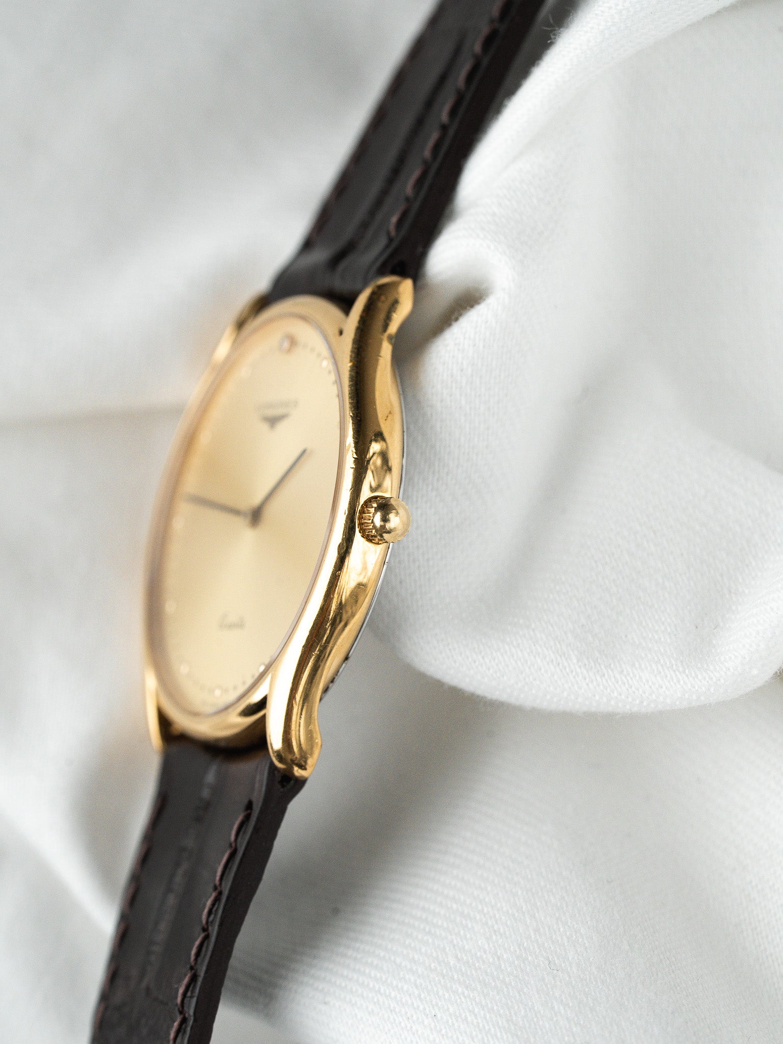 Montre Longines Vintage L4.617.2 — Plaqué Or Pierre Sertie (1980s)