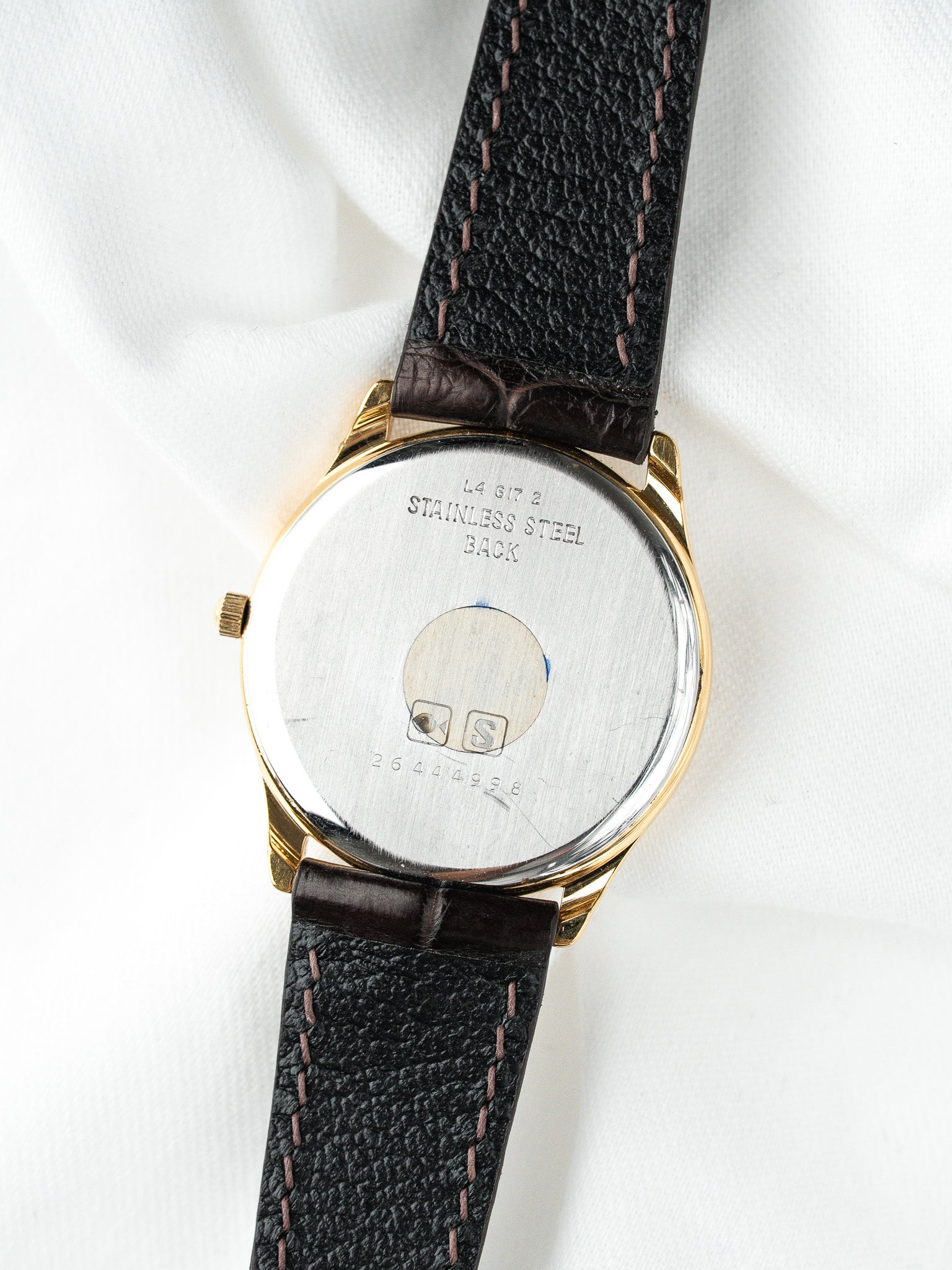 Montre Longines Vintage L4.617.2 — Plaqué Or Pierre Sertie (1980s)