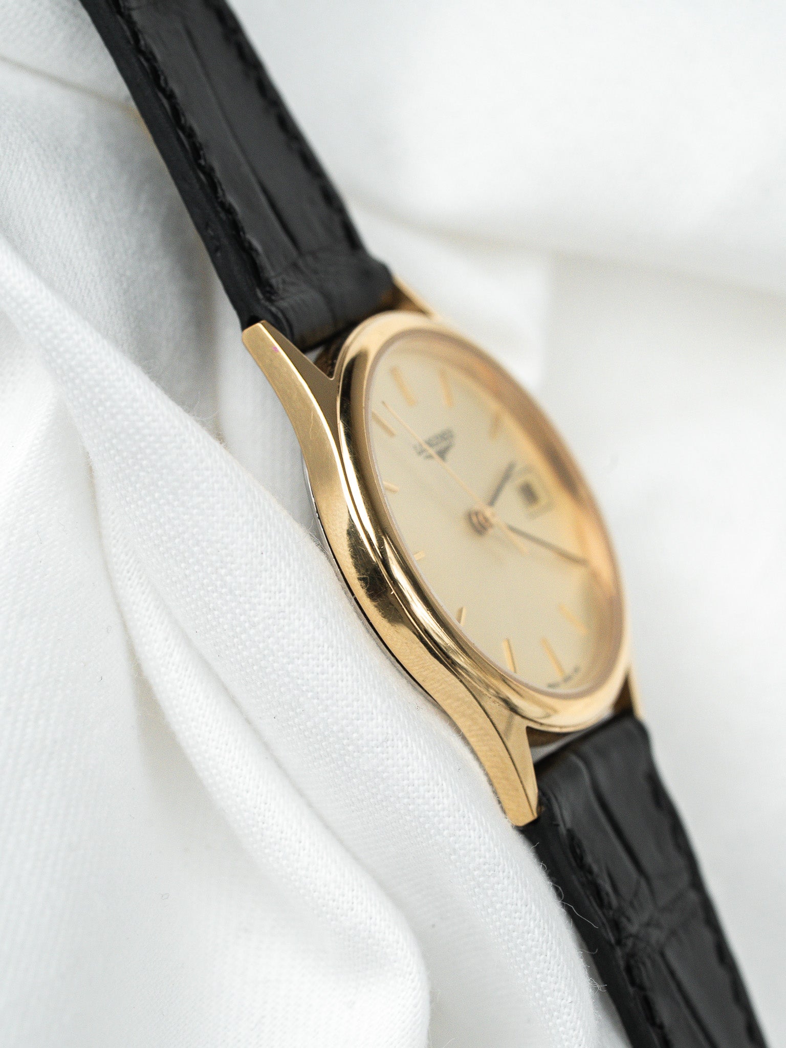 Montre Longines Vintage Plaqué Or — Cadran Doré Date (1980s)
