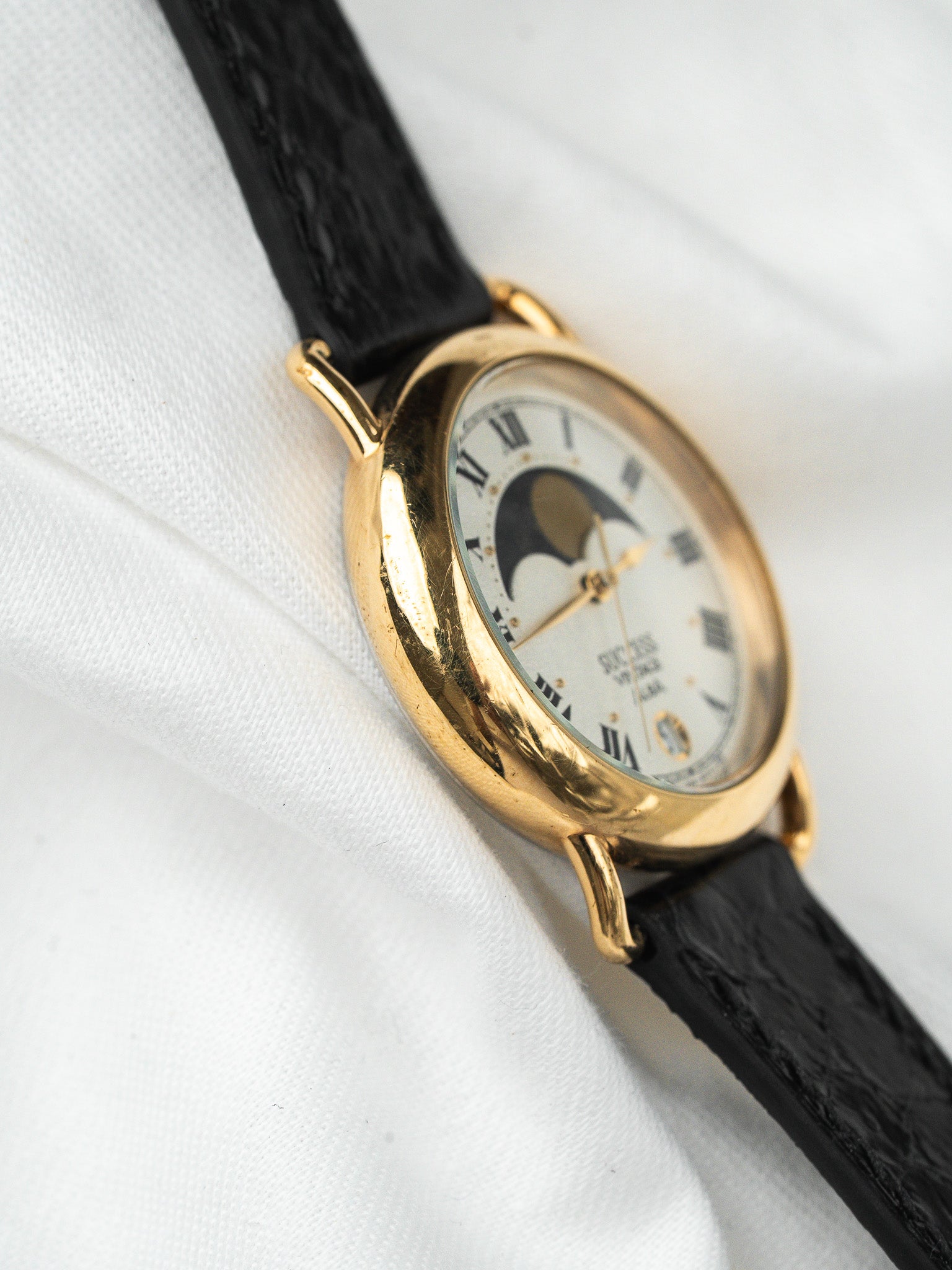 Montre Alba Success Vintage — Phase de Lune Plaqué Or (1990s)