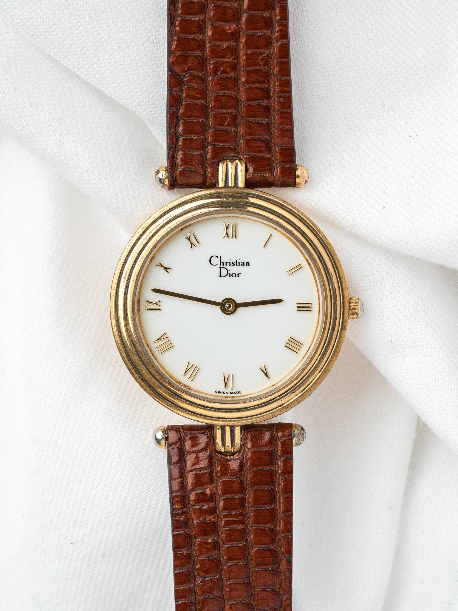 Montre Christian Dior Vintage — Chiffres Romains Or (1990s)