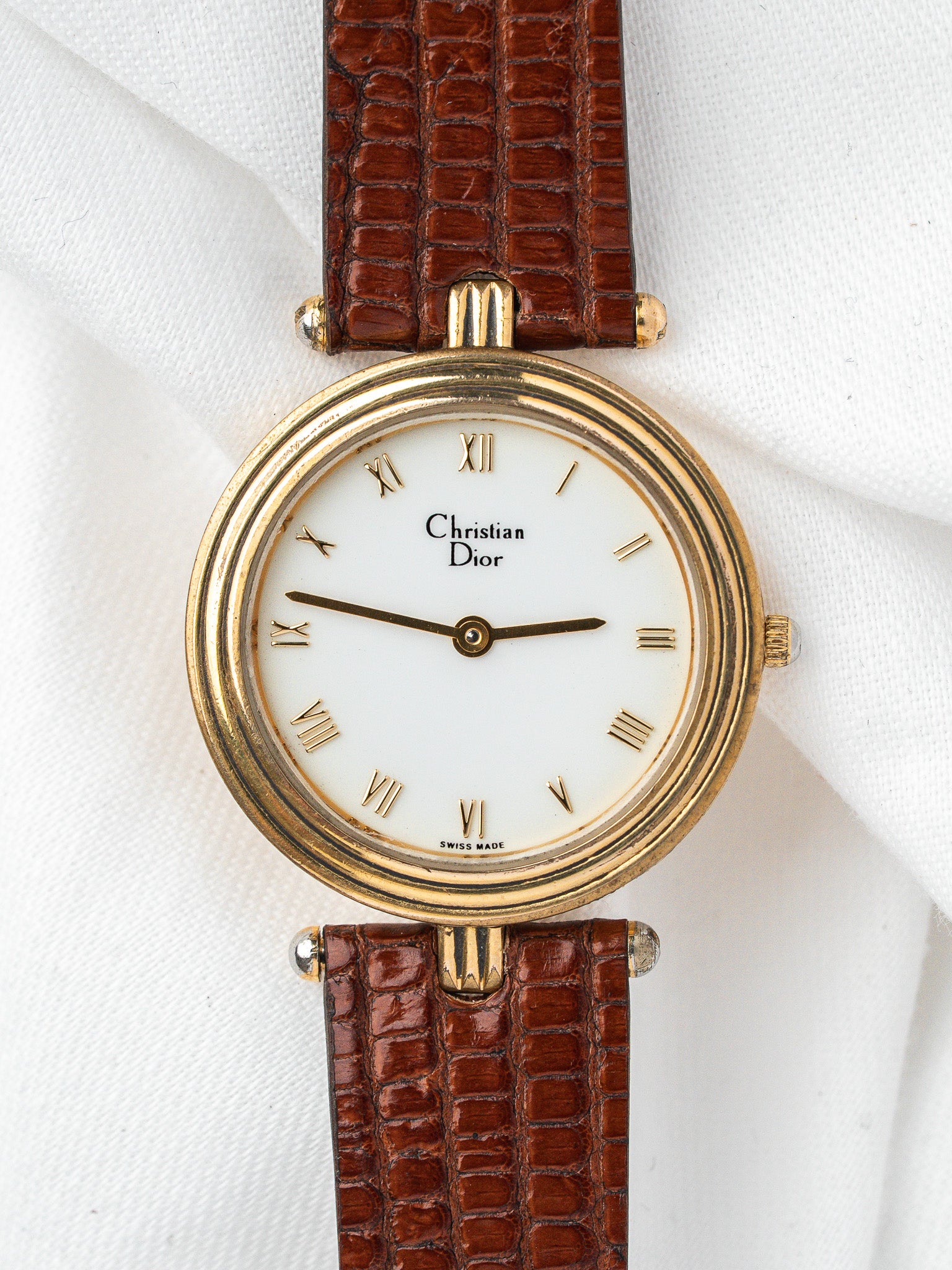 Montre Christian Dior Vintage — Chiffres Romains Or (1990s)