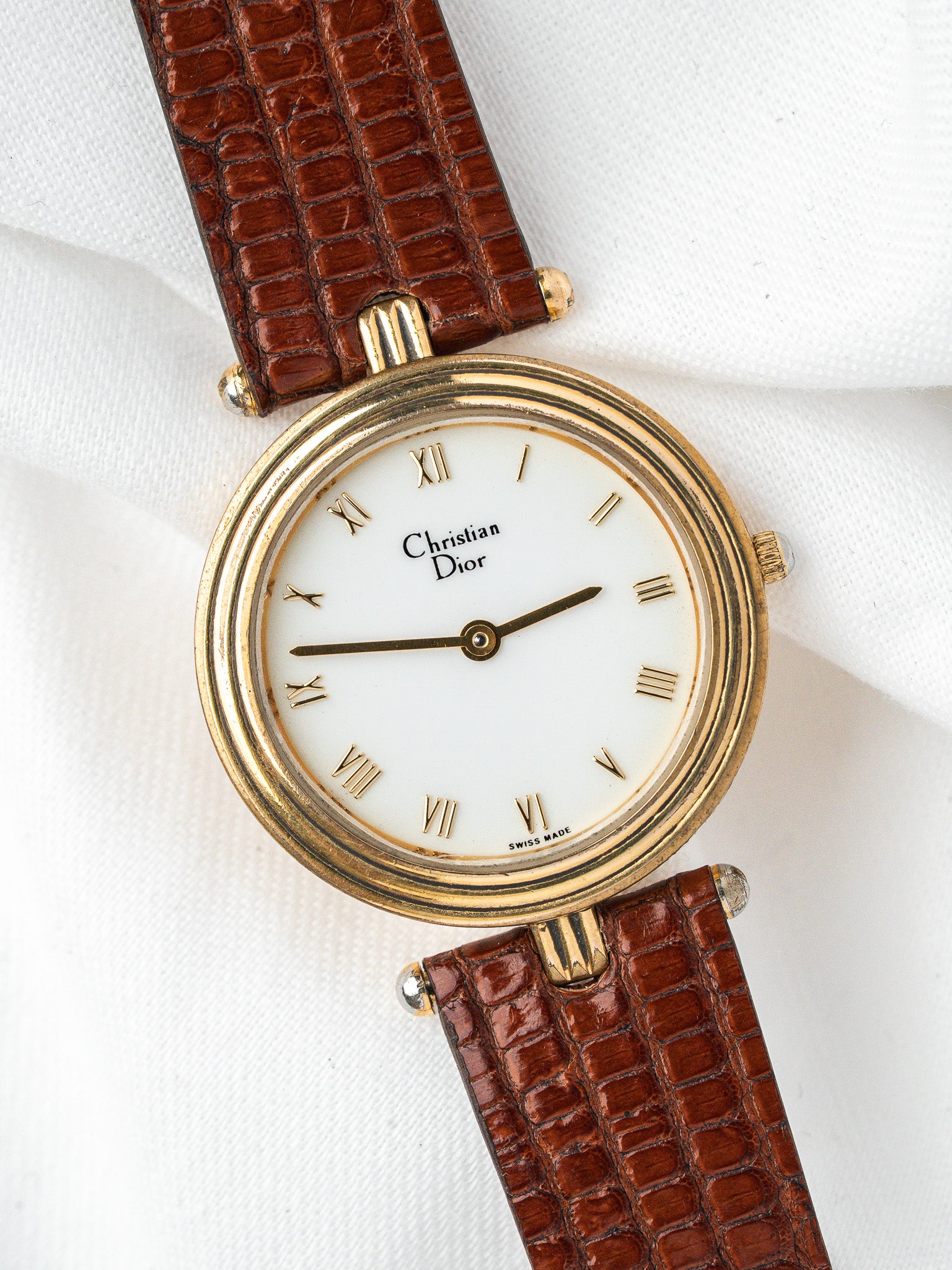 Montre Christian Dior Vintage — Chiffres Romains Or (1990s)