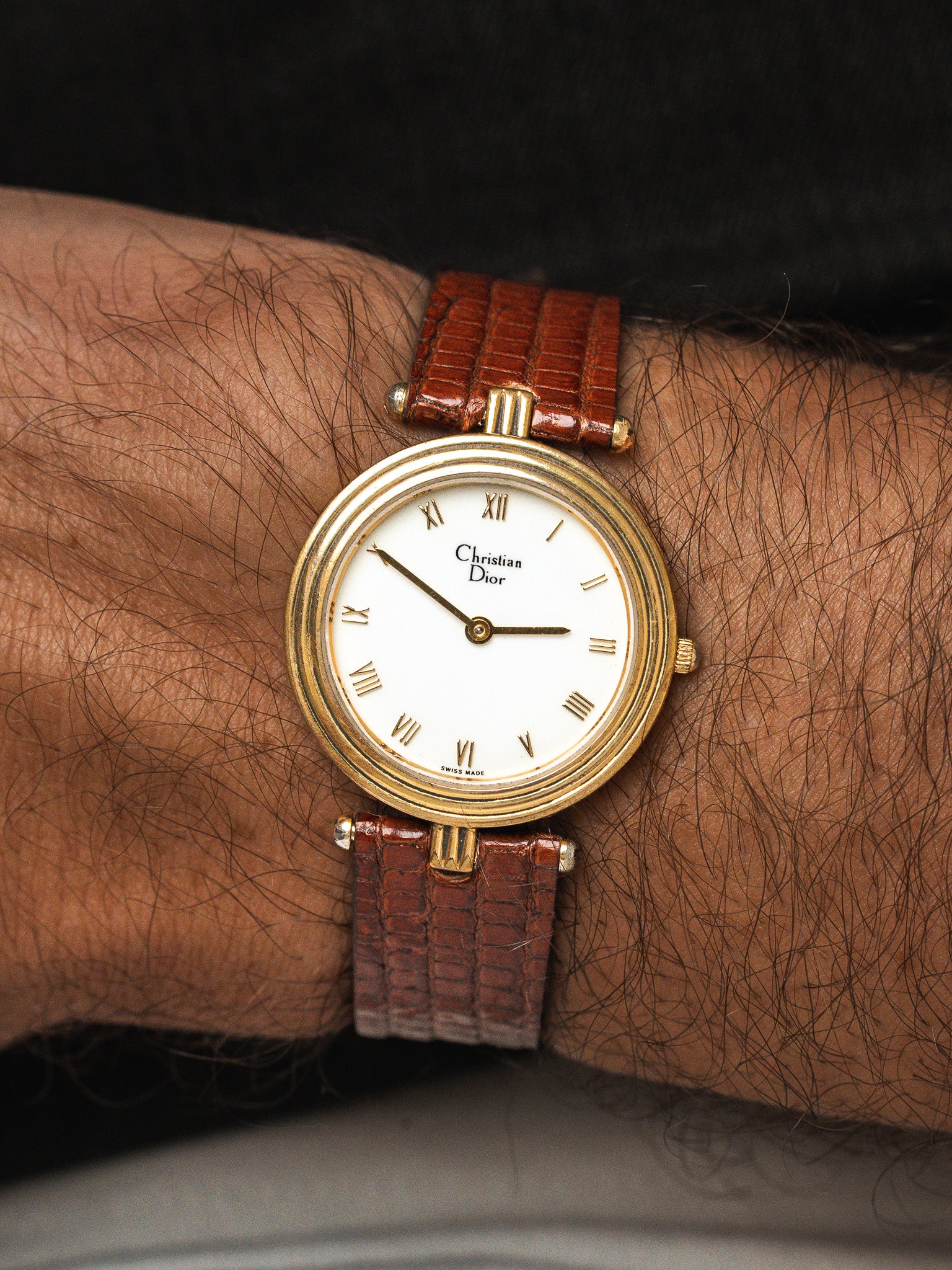 Montre Christian Dior Vintage — Chiffres Romains Or (1990s)