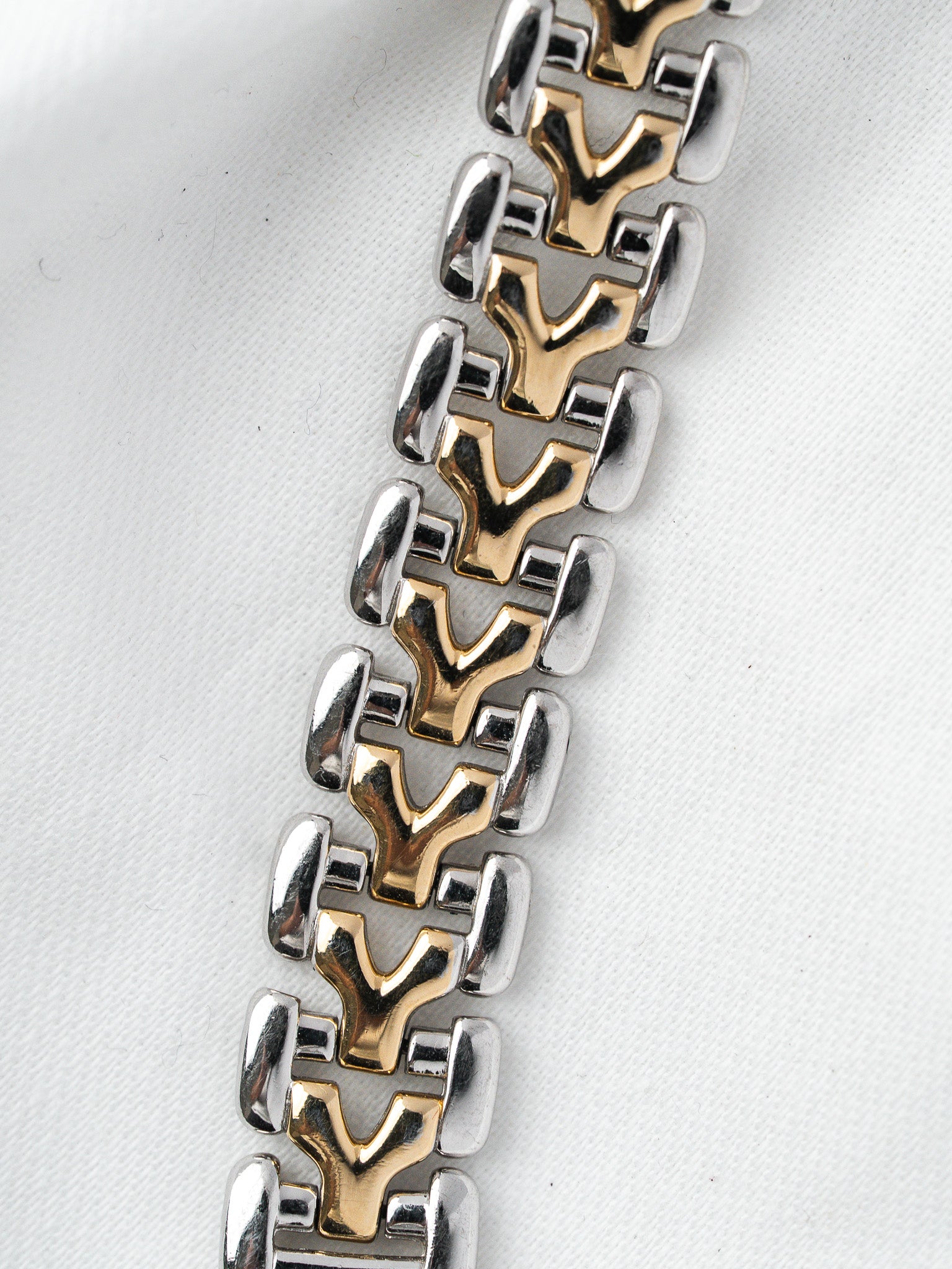 Yves Saint Laurent Vintage Watch — Two-Tone Blue Dial (1990s)