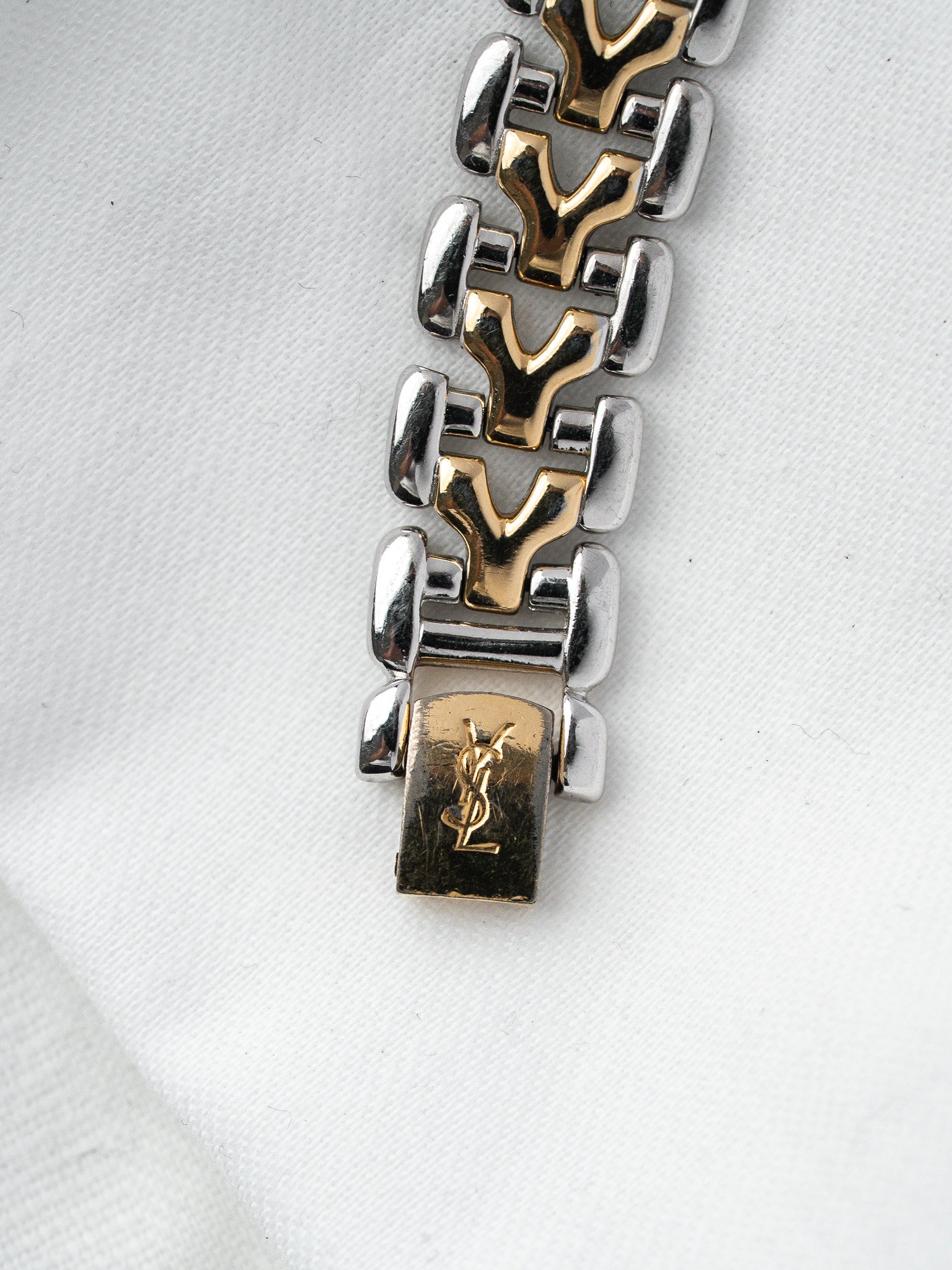 Yves Saint Laurent Vintage Watch — Two-Tone Blue Dial (1990s)
