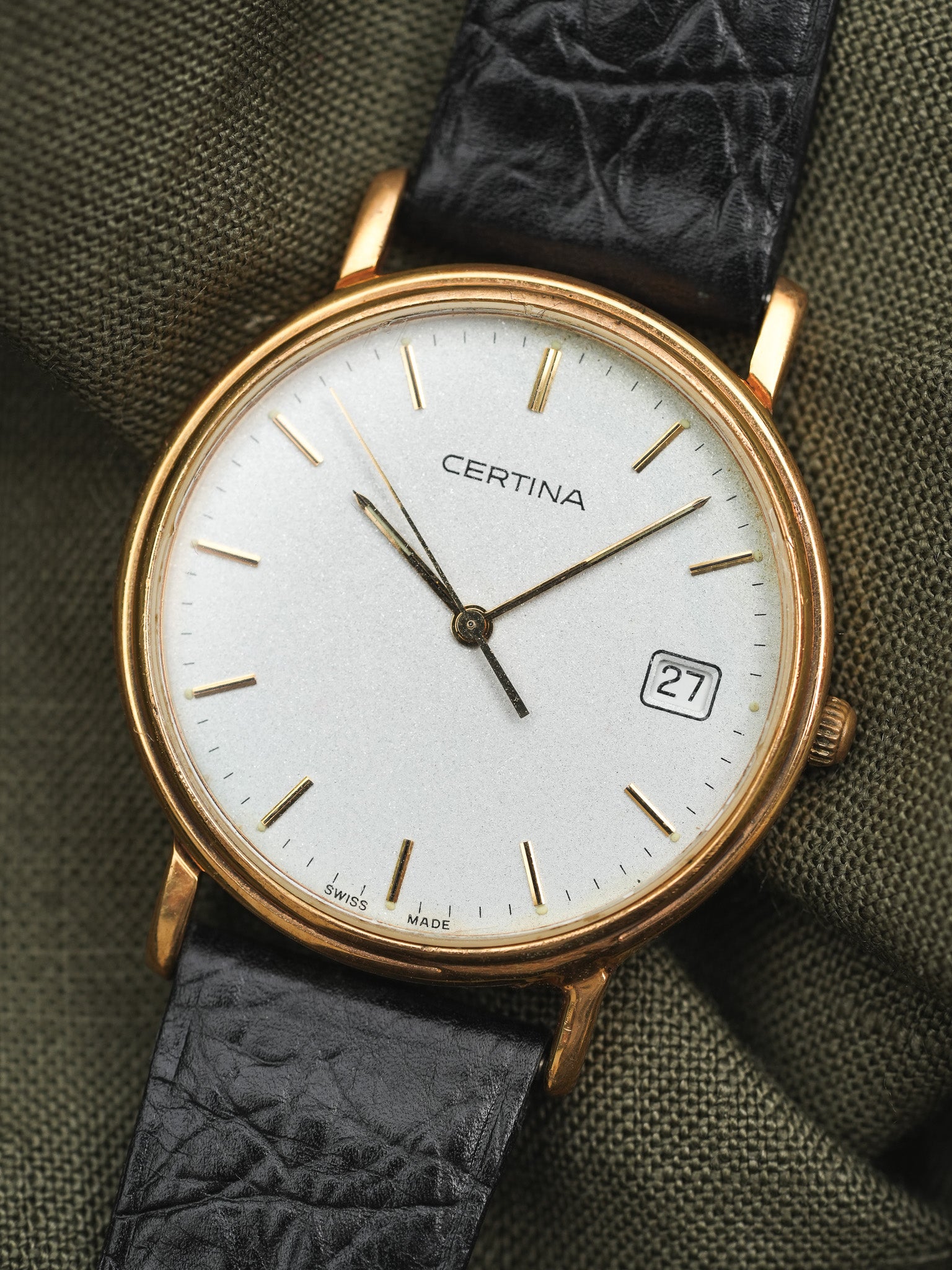Certina - Пыль позолоченная Дата - 1990s