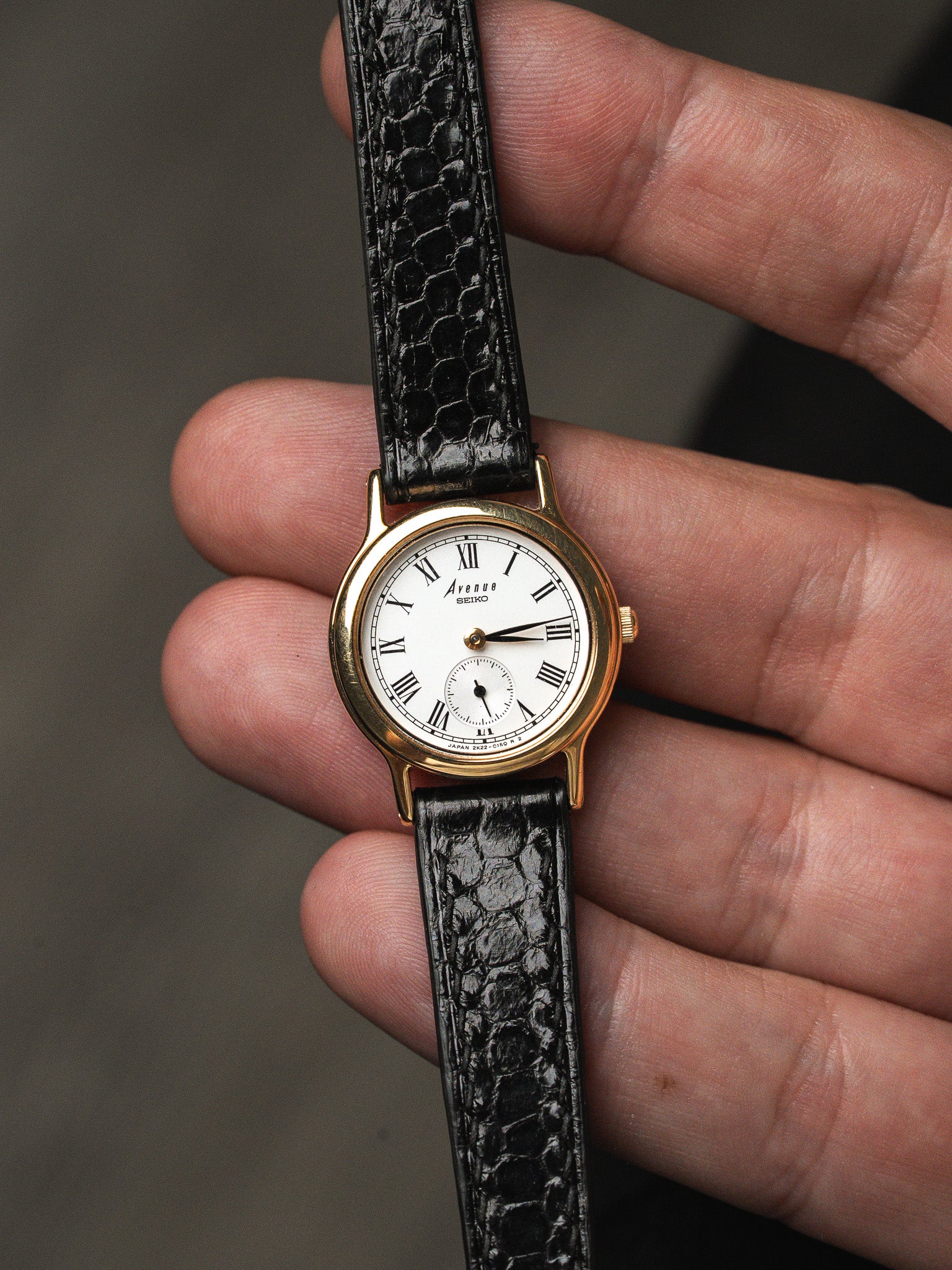 Seiko Avenue Watch 2K22-0080 Goldplattiert — Kleine Sekunde (1998)