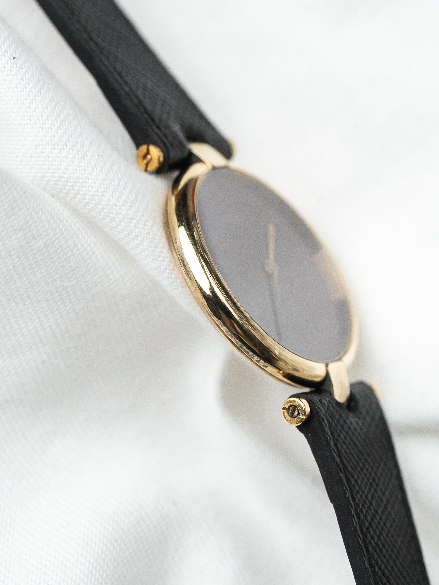 Cartier Must Vendôme 1861 Vermeil — Cadran Burgundy Spider (1990s)
