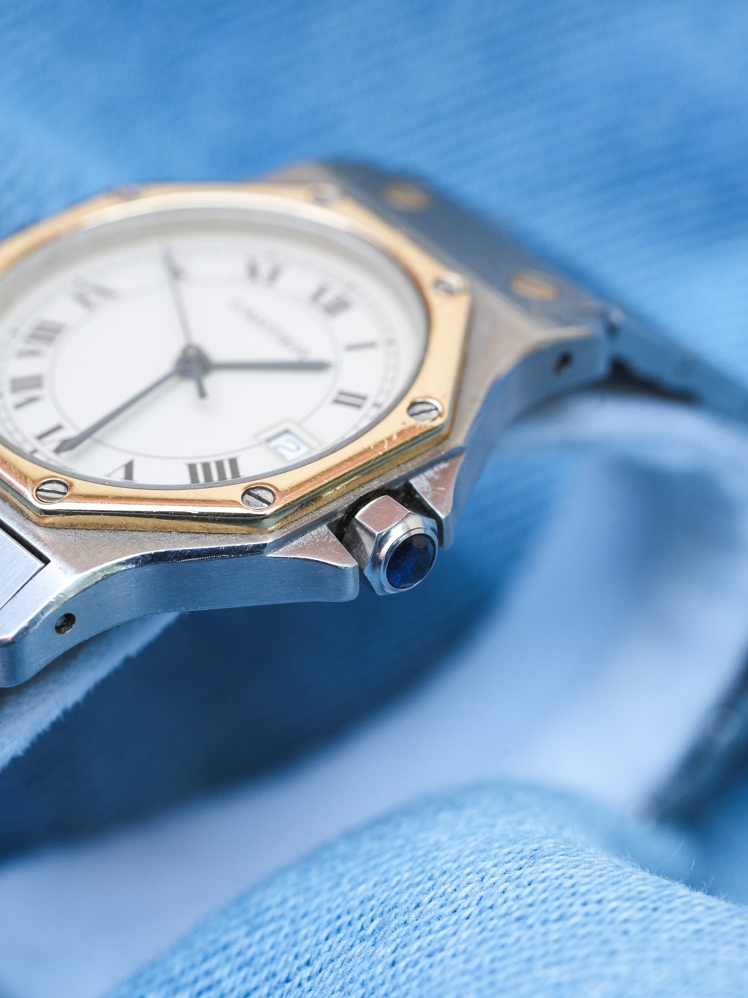 Cartier - Santos Octagonal 29mm Steel Gold Quartz - Box & Documentation - 1990s