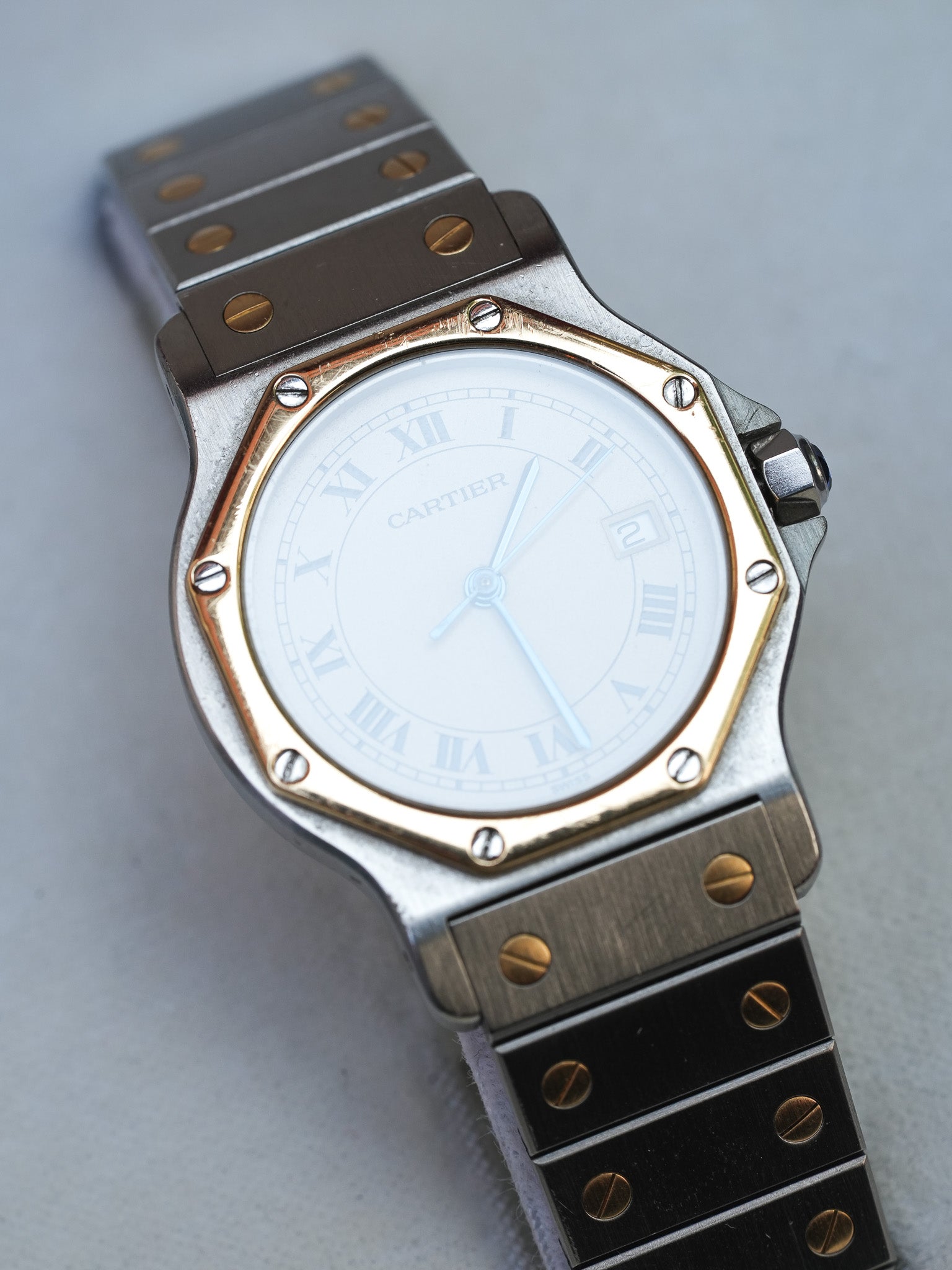 Cartier - Santos Octagonal 29mm Steel Gold Quartz - Box & Documentation - 1990s