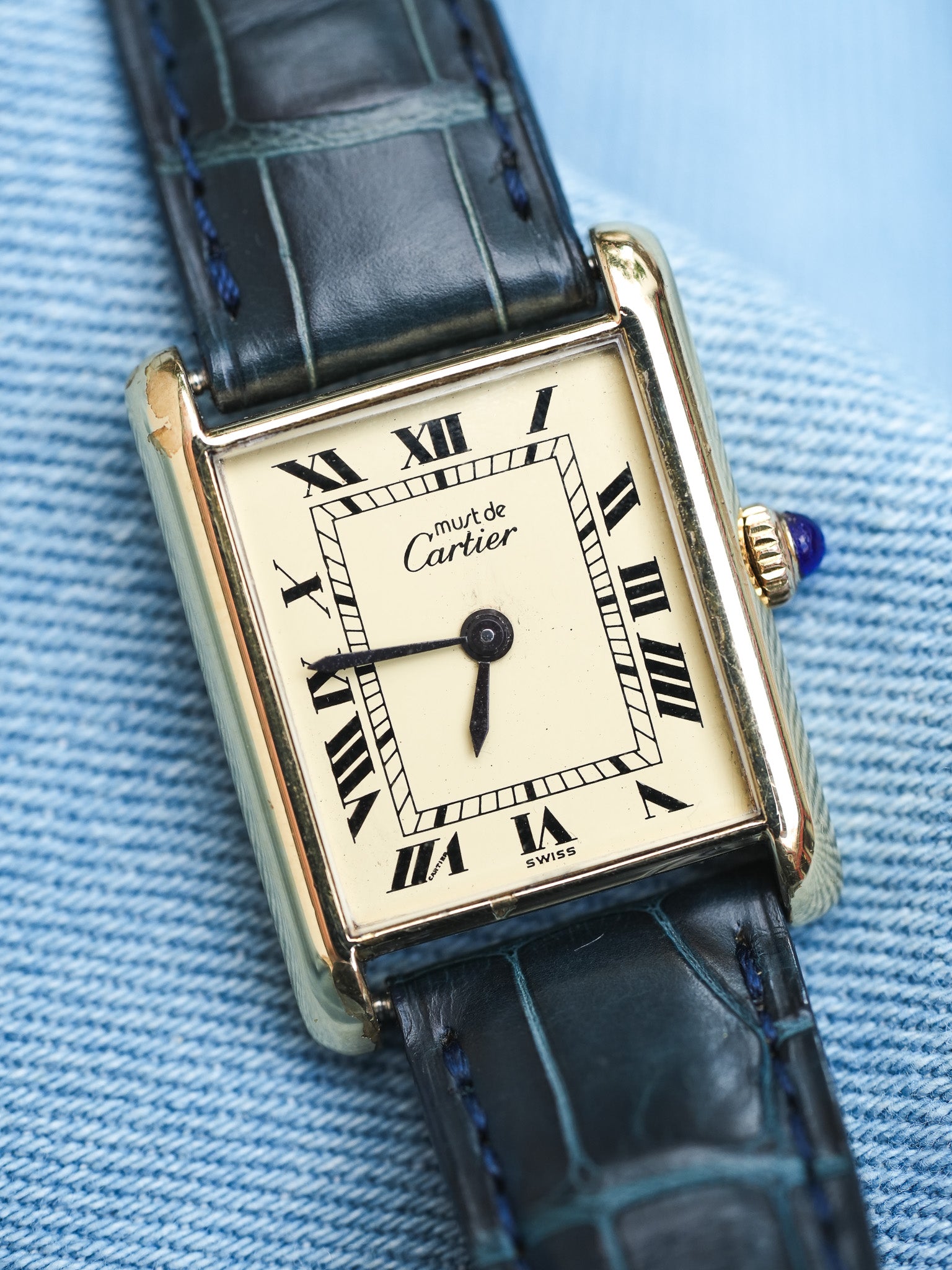 Cartier - Must of Cartier Tank First Generation Electroplated 18K - 1970s